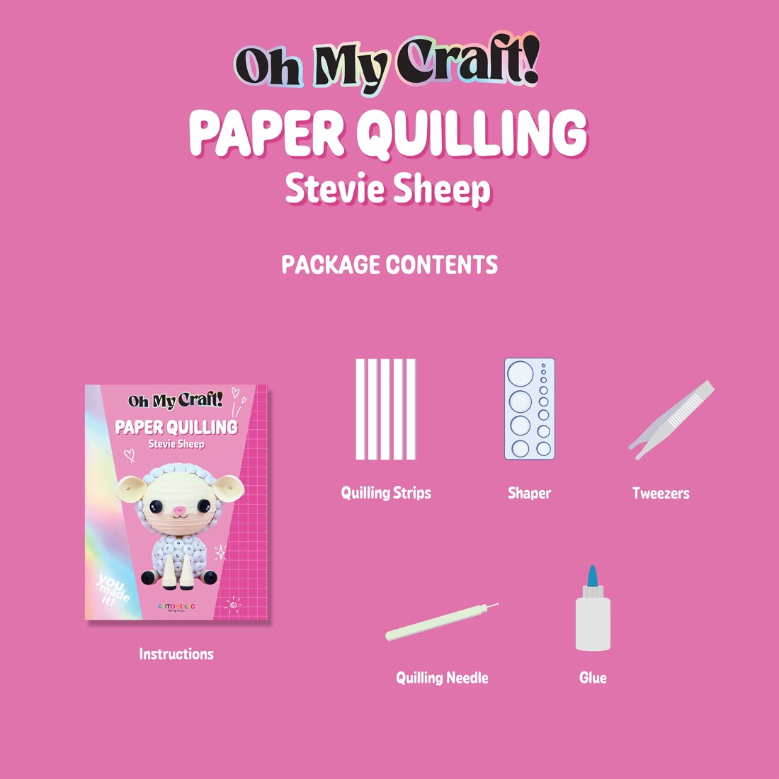 3 Oh My Craft! Paper Quilling Stevie Sheep, 3 of 5