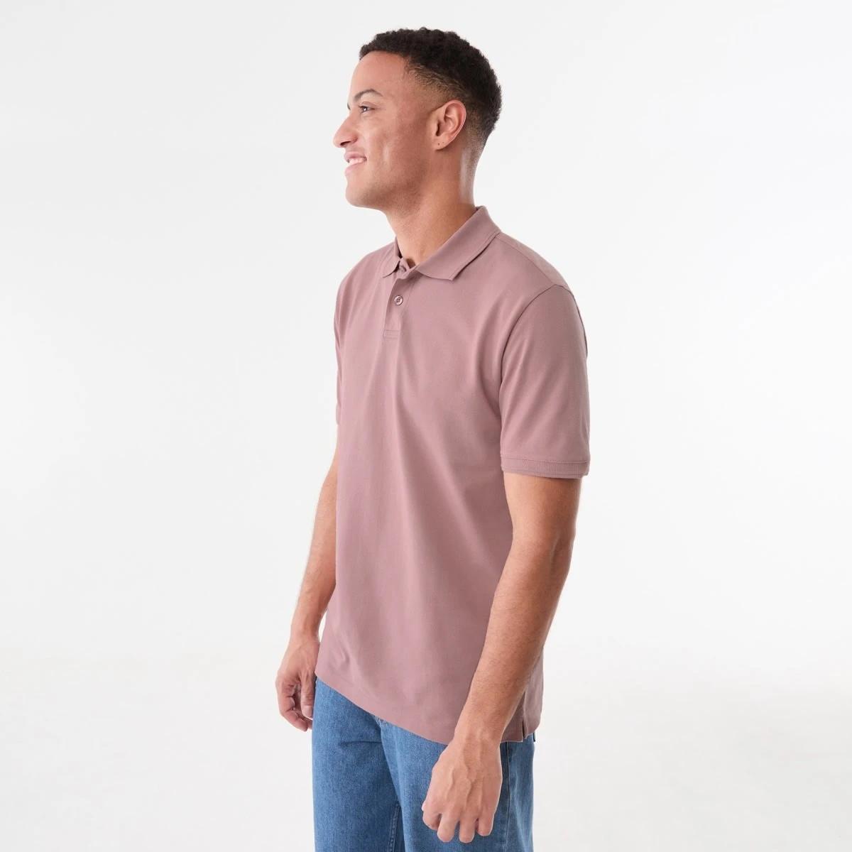 2 Pique Polo Shirt PINK MAUVE, 2 of 5