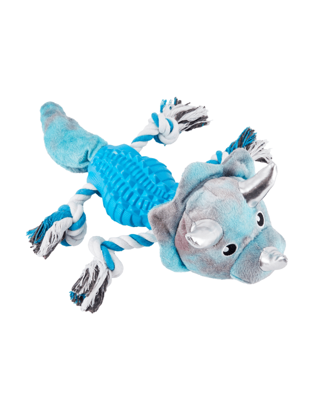 Pet Toy Plush Rope and Treat Dino