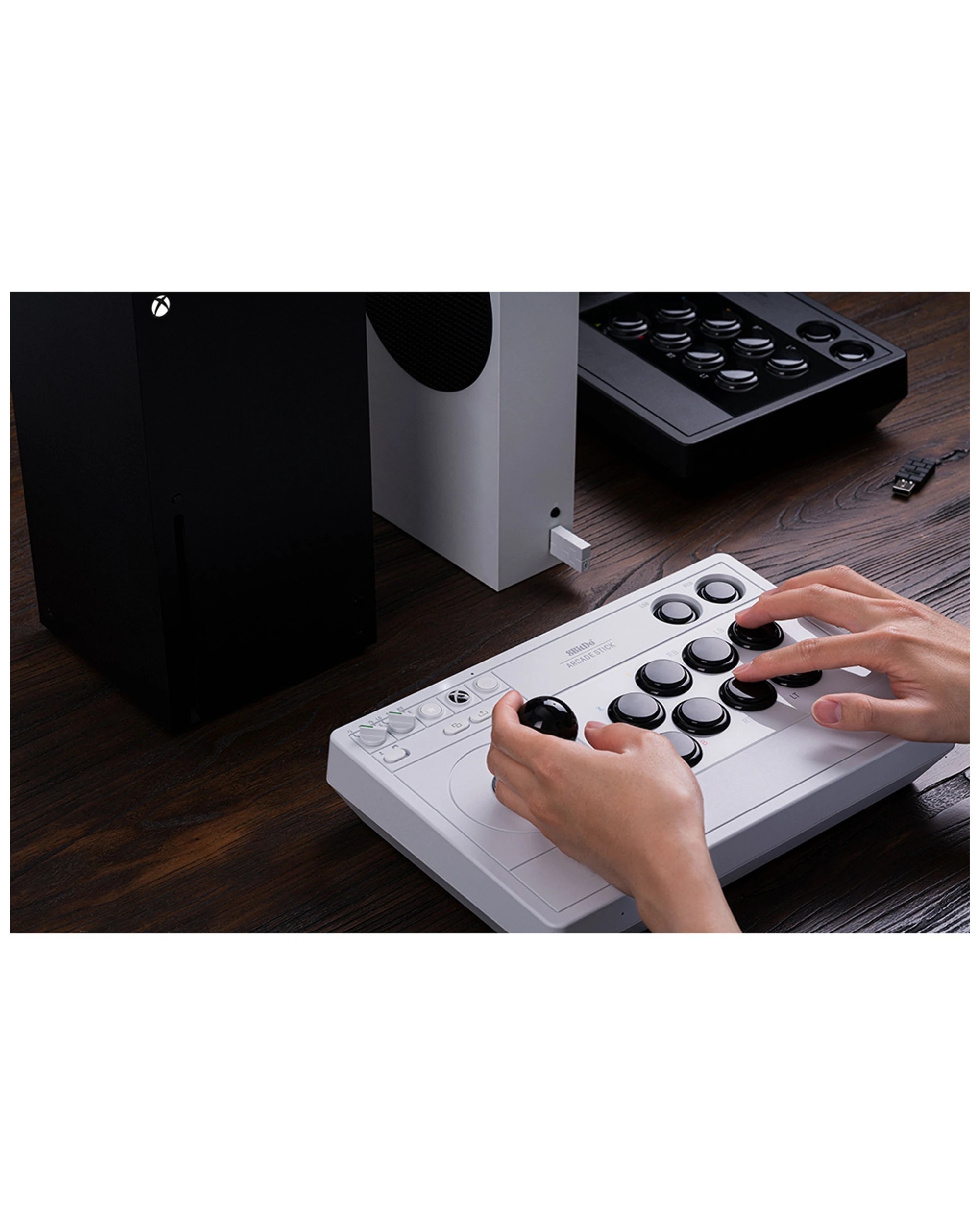 4 8bitdo Arcade Stick Wired Wireless Controller For Xbox Windows White Edition - White, 4 of 6