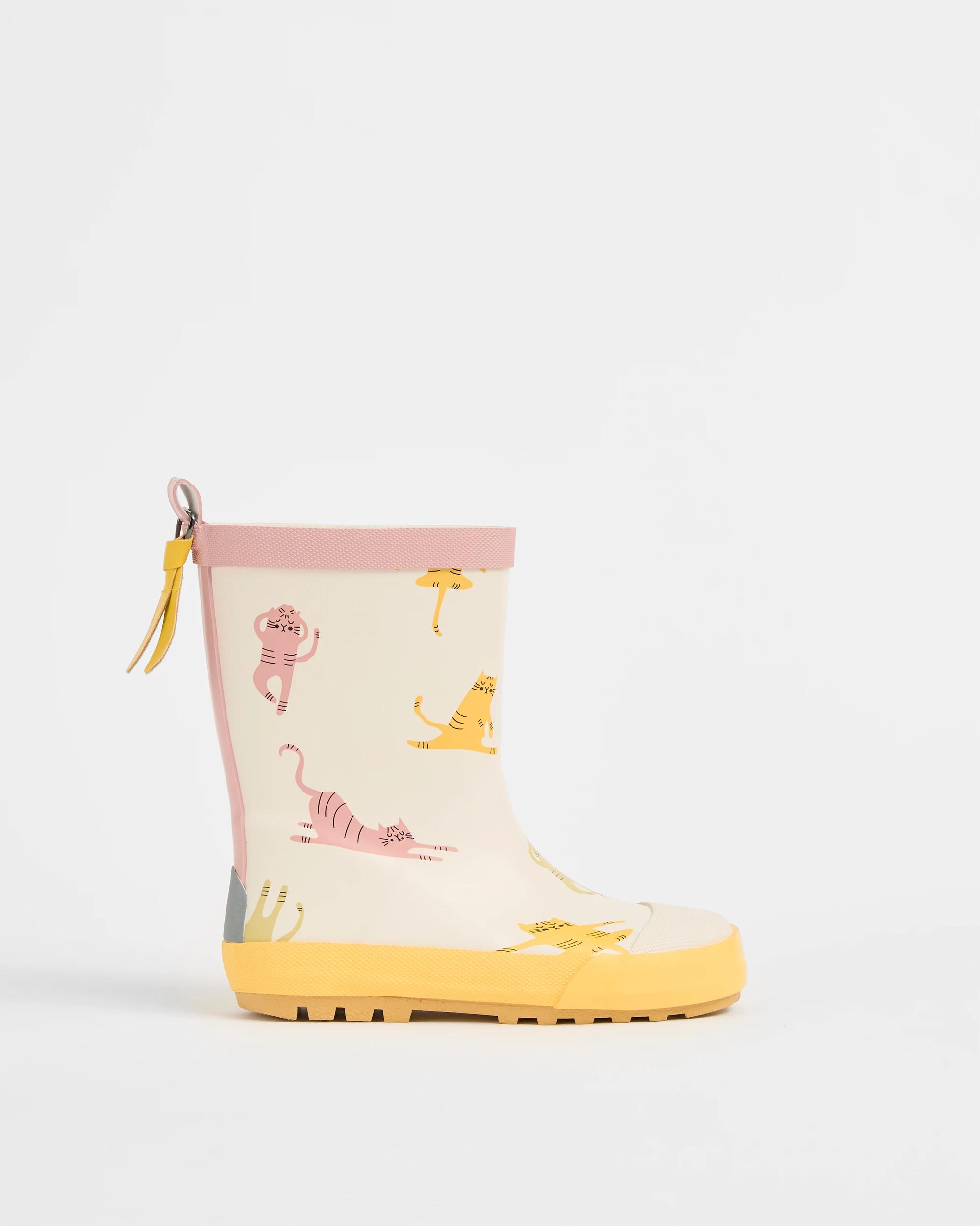 1 Target Kids Novelty Cat Rainboots YELLOW, 1 of 3