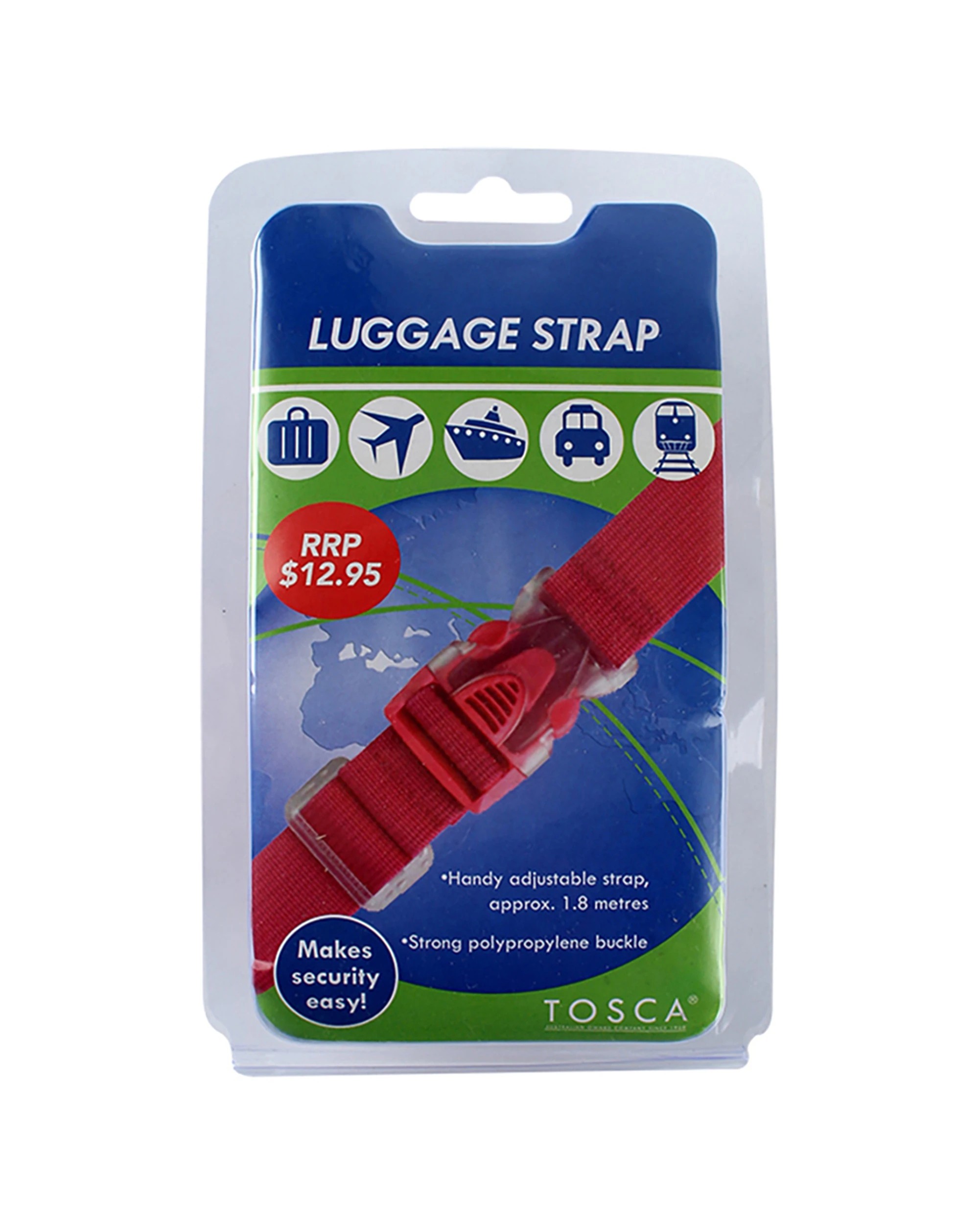 2 Tosca 2Pk 1.8M Adjustable Luggage Security Strap - Pink, 2 of 2