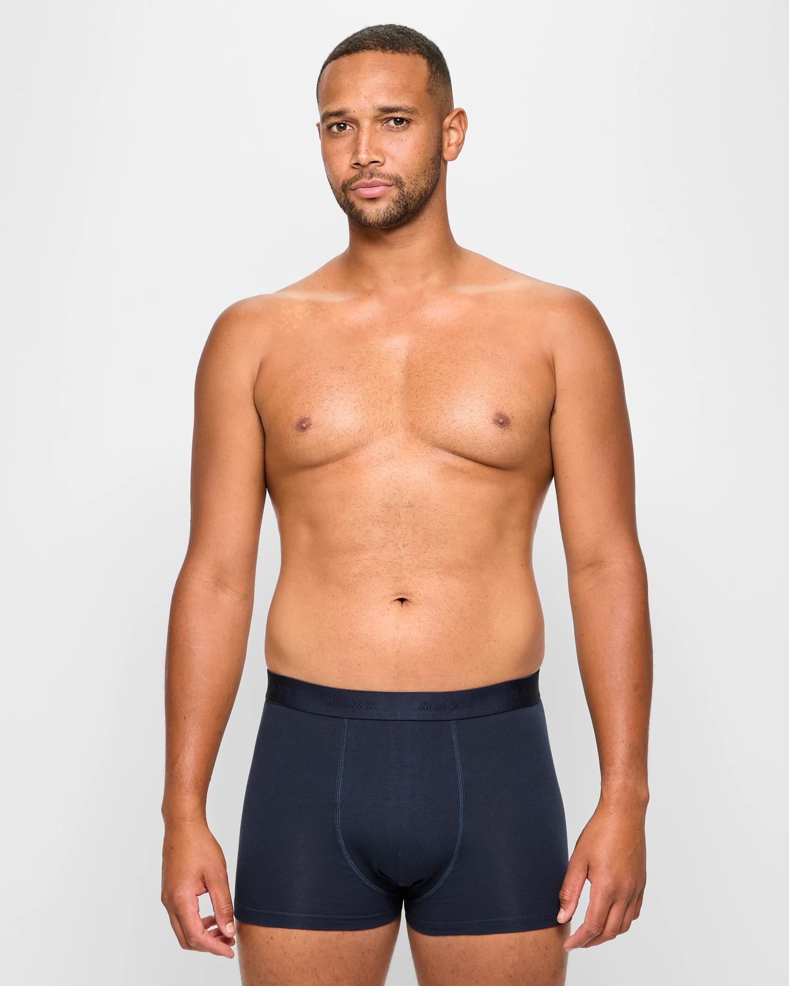 2 Australian Cotton Blend 5 Pack Hipster Trunks - Maxx NAVY / GREY, 2 of 4