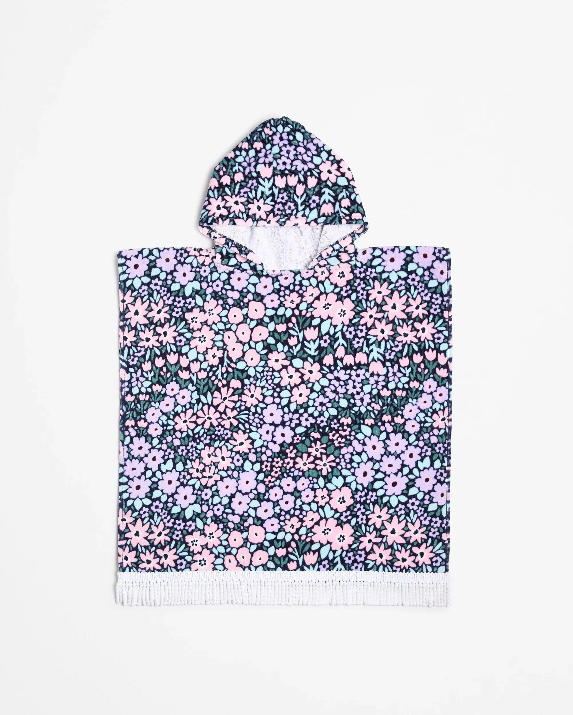 1 Target Kids Daisy Hooded Beach Towel - Multi, 1 of 3