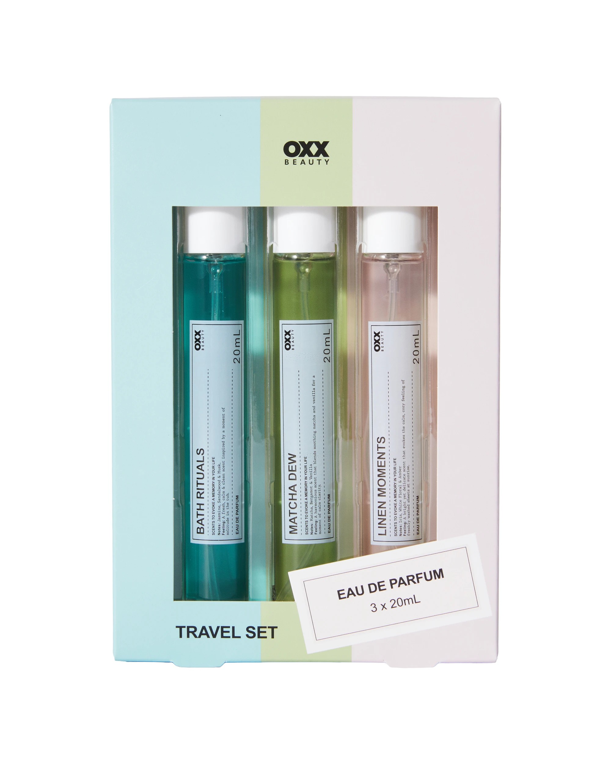 1 OXX Beauty 3 Piece Eau De Parfum Travel Set, 1 of 6