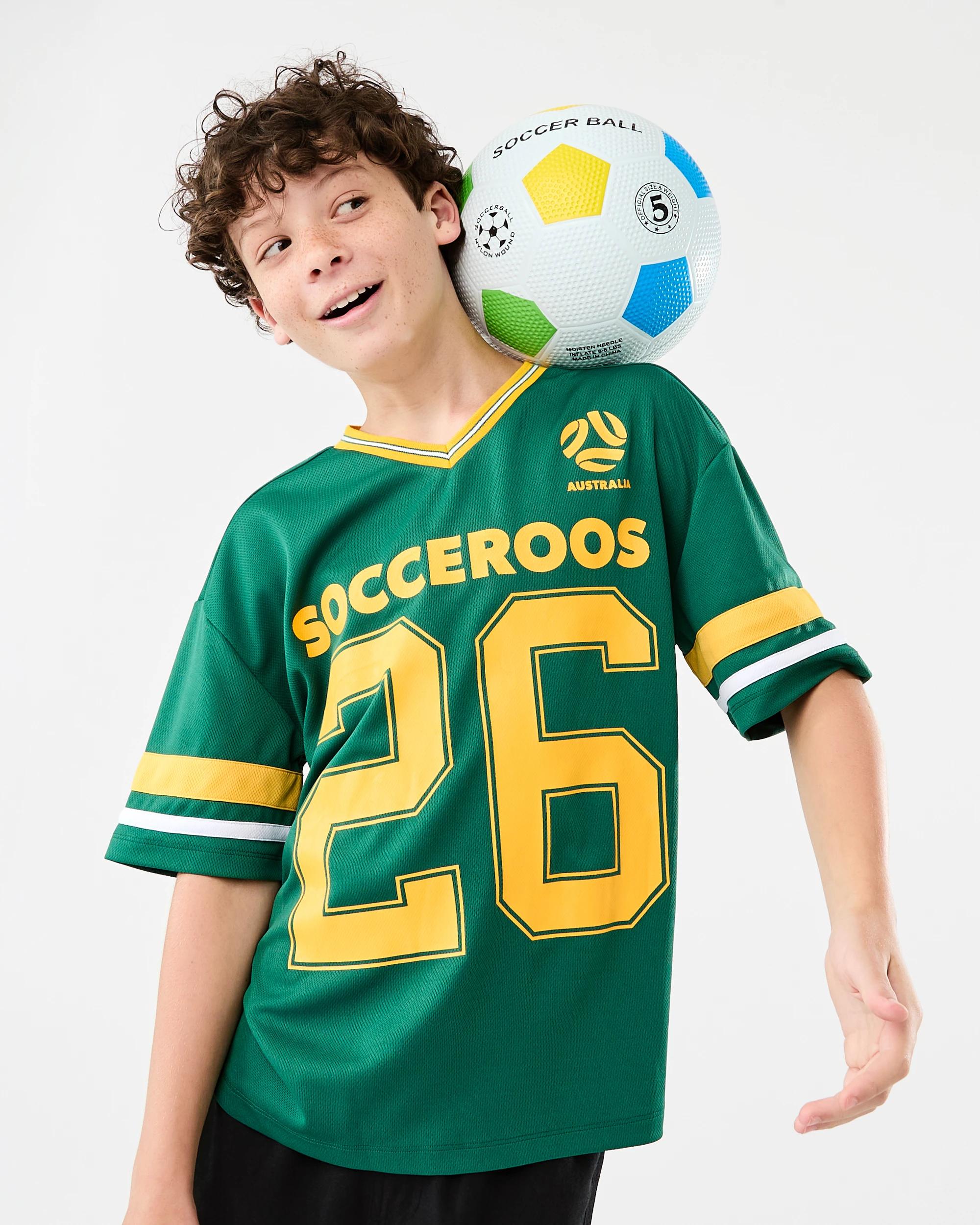 8 Socceroos Youth T-shirt Green, 8 of 8