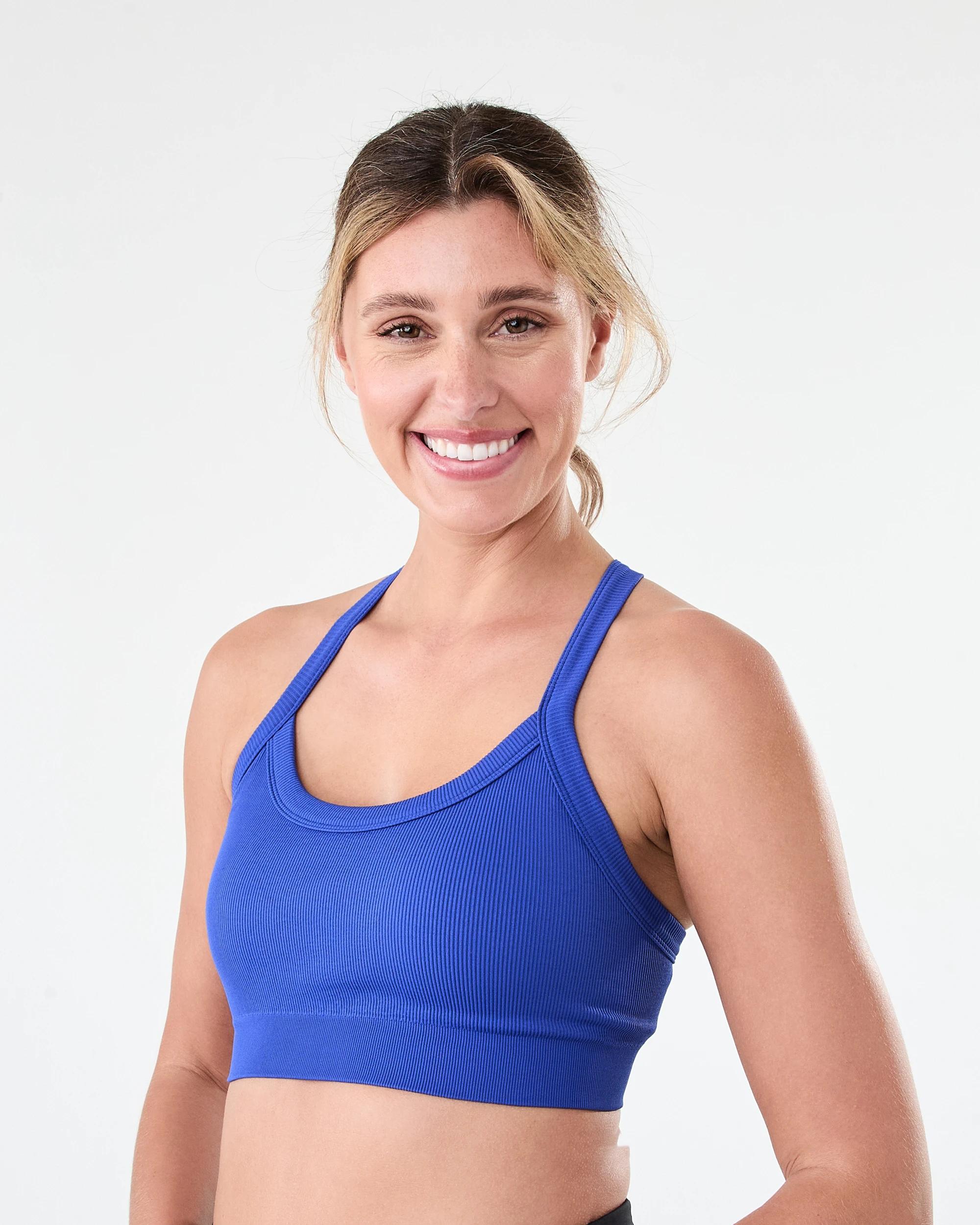 2 Active Womens Seamfree Support Crop Top Deepultblu, 2 of 7