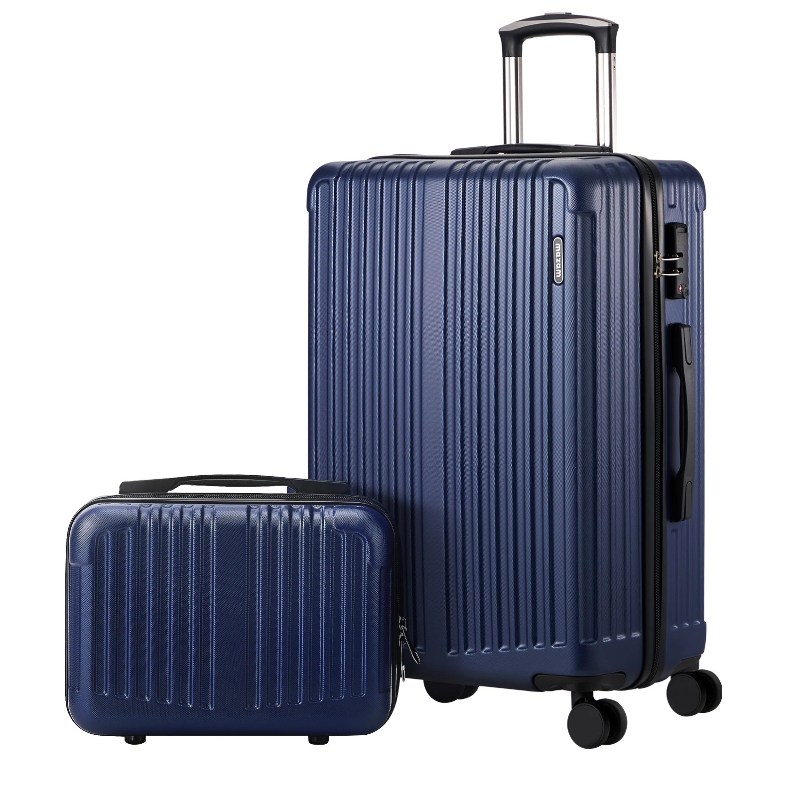 1 Mazam 2PCS Luggage Suitcase Trolley Set Travel Carry On TSA Lock Hard Case - Blue, 1 of 4