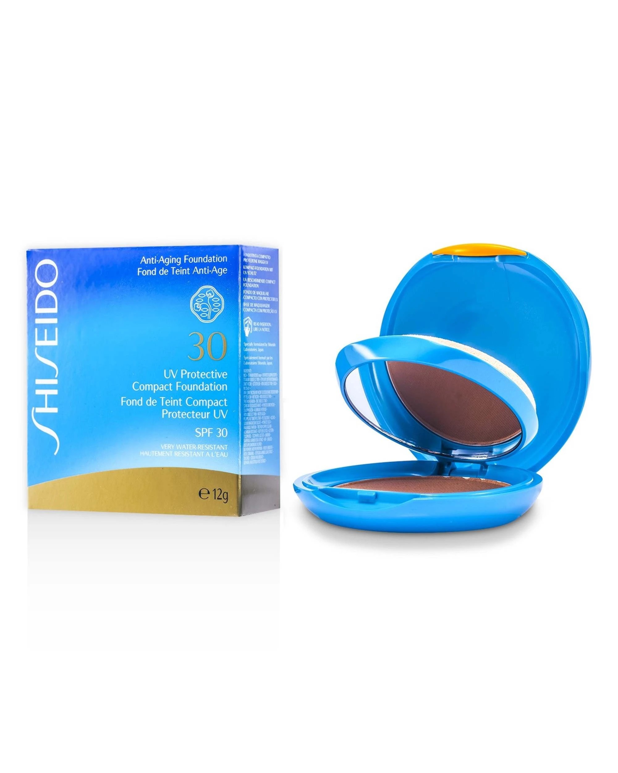 1 Shiseido UV Protective Compact Foundation SPF 30 (Case+Refill) - # SP70 Dark Ivory  12g/0.42oz - Natural, 1 of 4