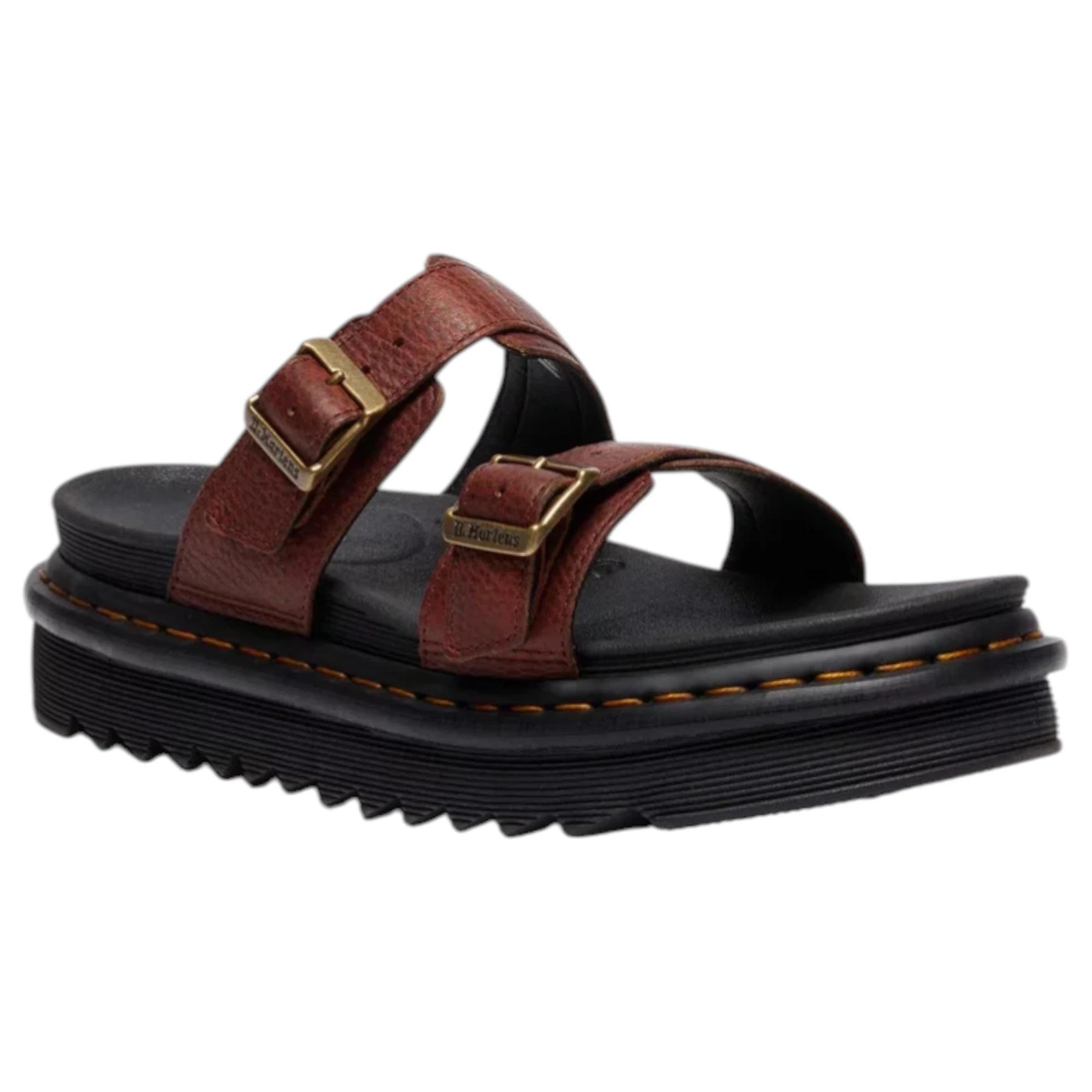 1 Dr. Martens Mens Myles Ambassador Sandals Cashew Shoes BROWN, 1 of 7