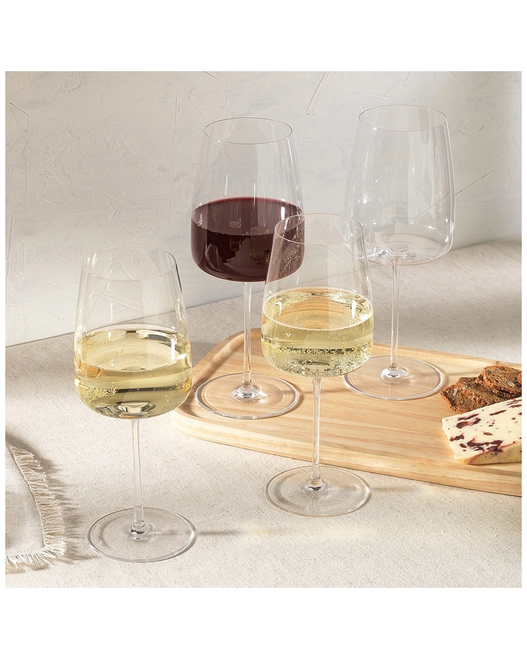 4 6pc Ecology Epicure Stemmed 450ml/22cm White Wine Glasses Drinkware Set Clear
 - Clear, 4 of 4