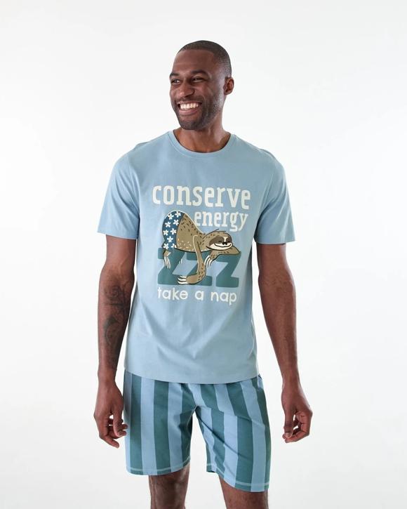 Short Sleeve Knit Top and Shorts Pyjama Set