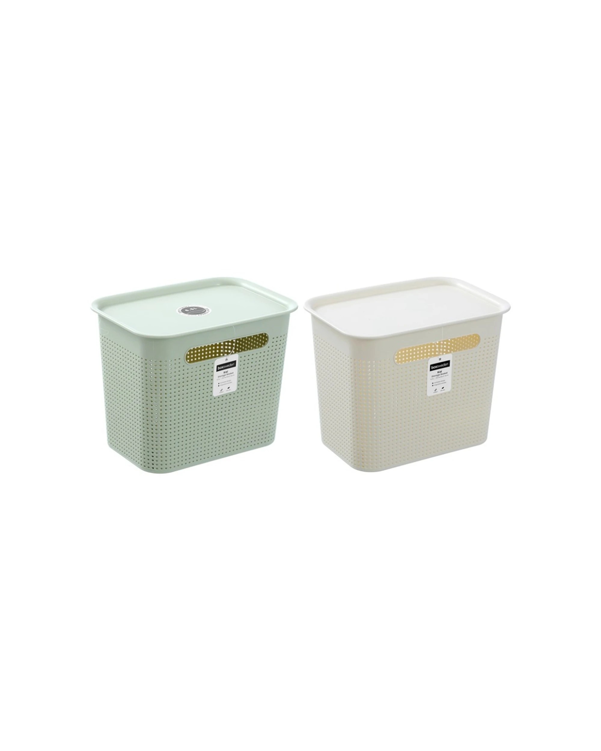 3 Boxsweden 6PK Koi Lidded Home Organiser Storage Container Basket 6.5L - Assorted, 3 of 7