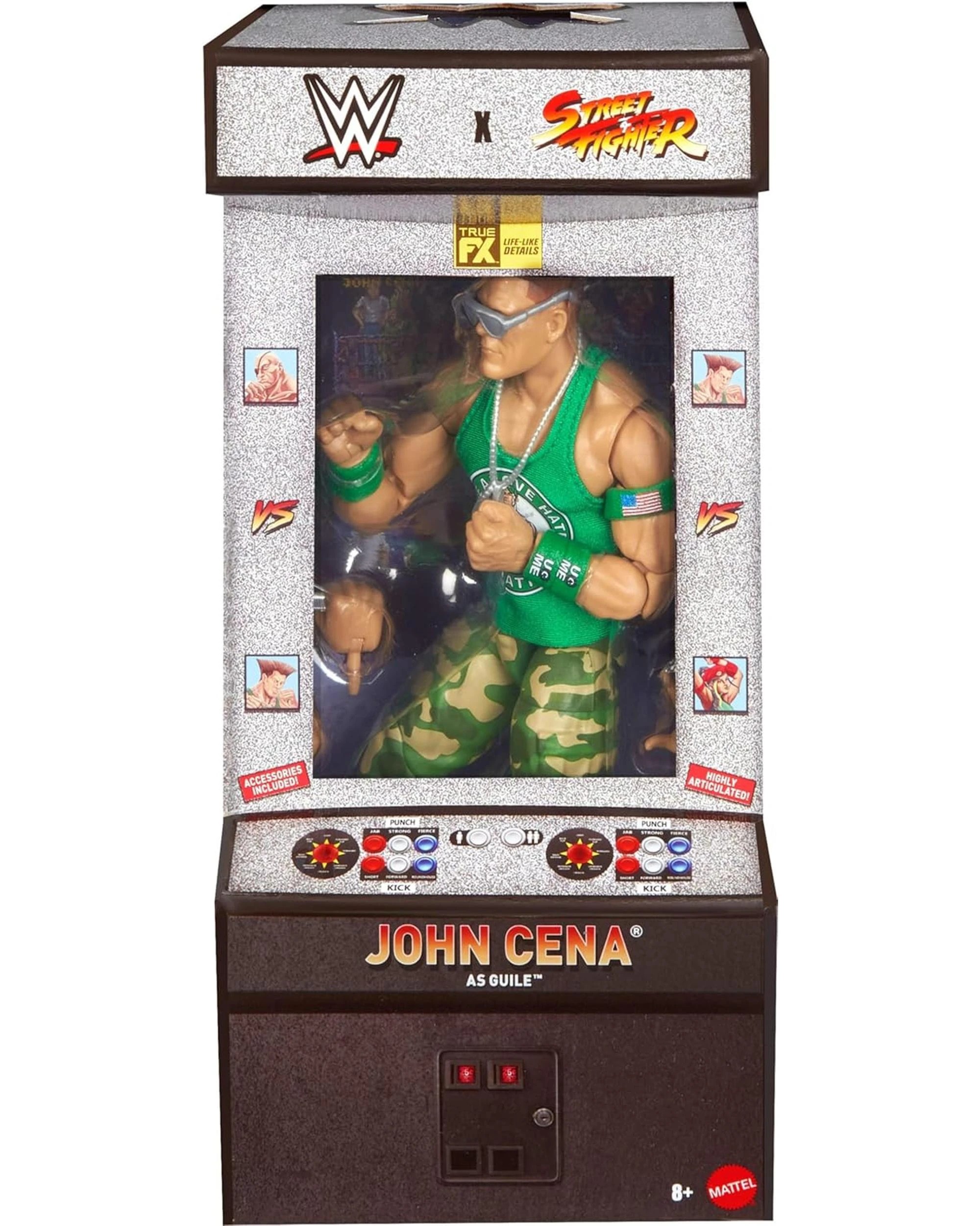 1 WWE X Street Fighter Elite Collection John Cena as Guile 6 inch Action Figure, 1 of 5