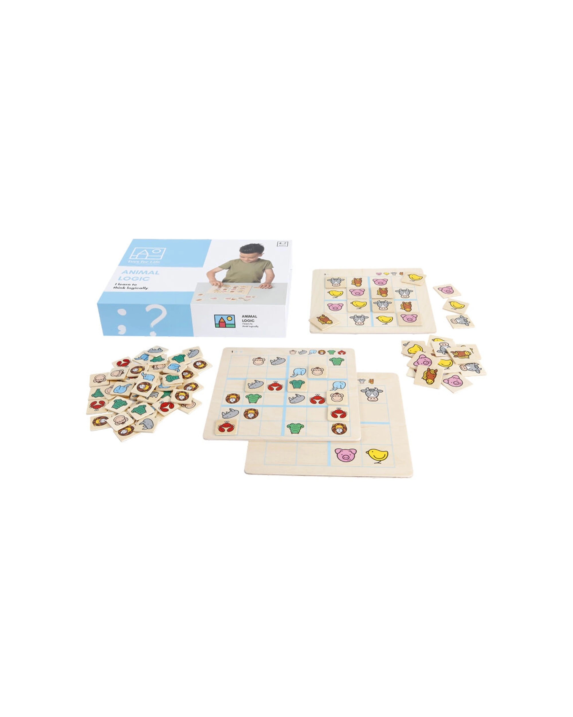 3 TFL Animal Logic Wooden Puzzle 60Pc Educational Puzzle Kids Learning Game - Multi, 3 of 3