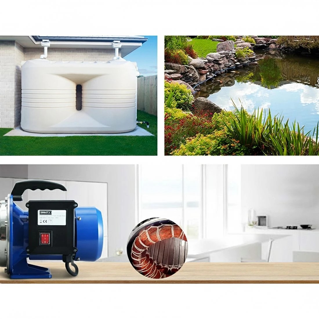 4 Giantz Garden Water Jet Pump High Pressure 1100W Tank Rain Farm Irrigation - Multi, 4 of 7