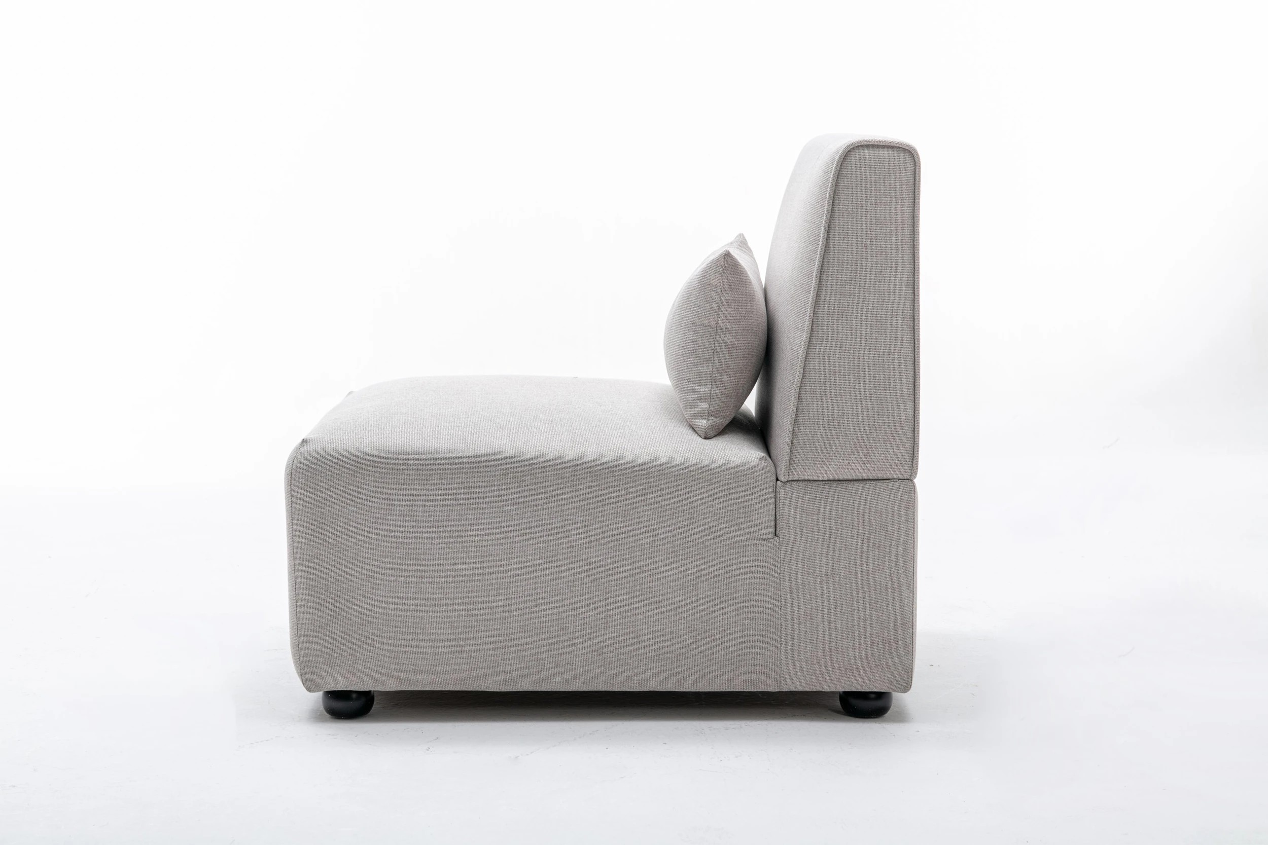 8 Foret 5 Seater Sofa Modular Corner Lounge Couch Fabric Right Chaise Beige, 8 of 9
