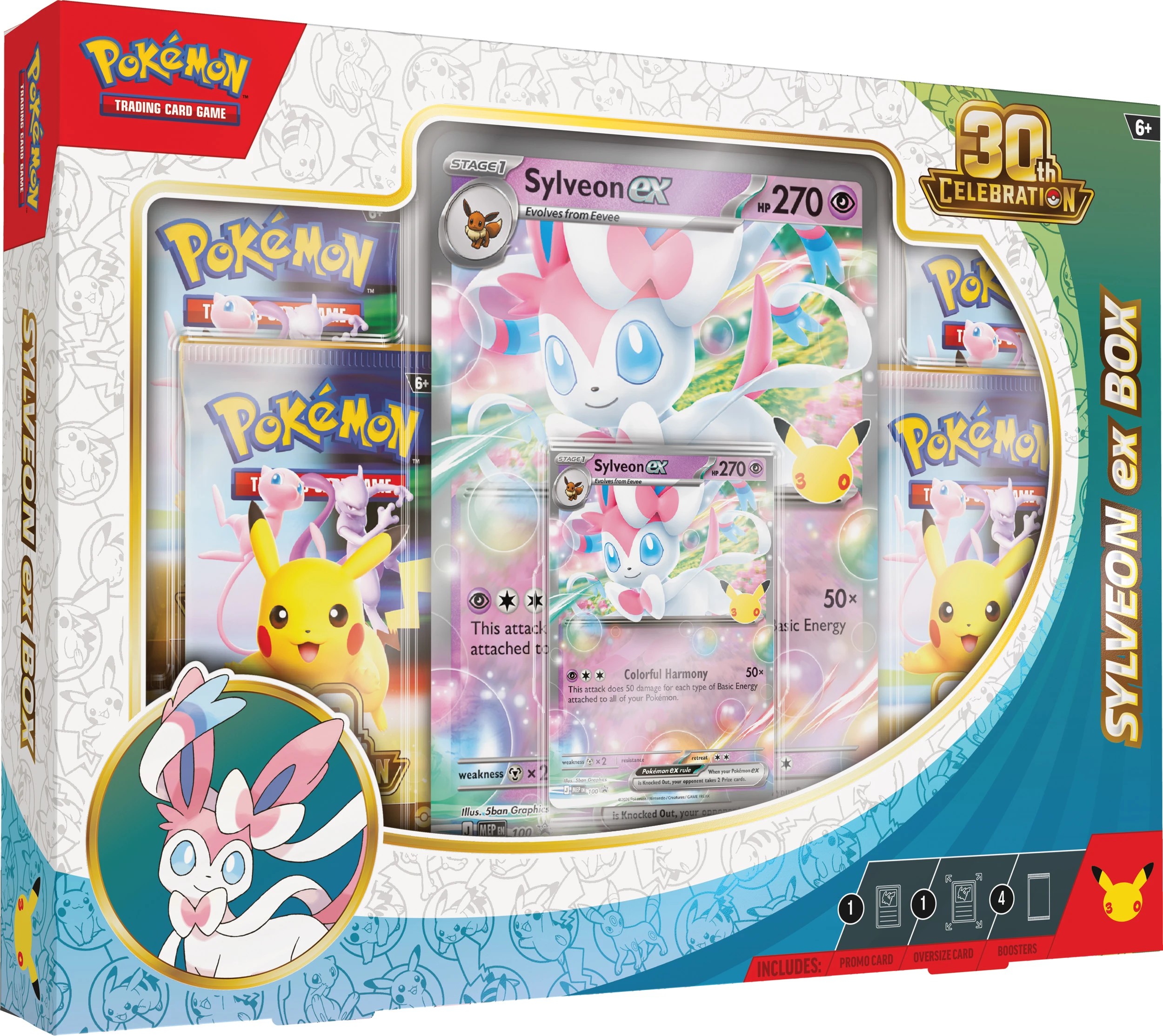 3 Pokemon Trading Card Game: 30th Celebration Pokemon ex Box - Assorted, 3 of 9
