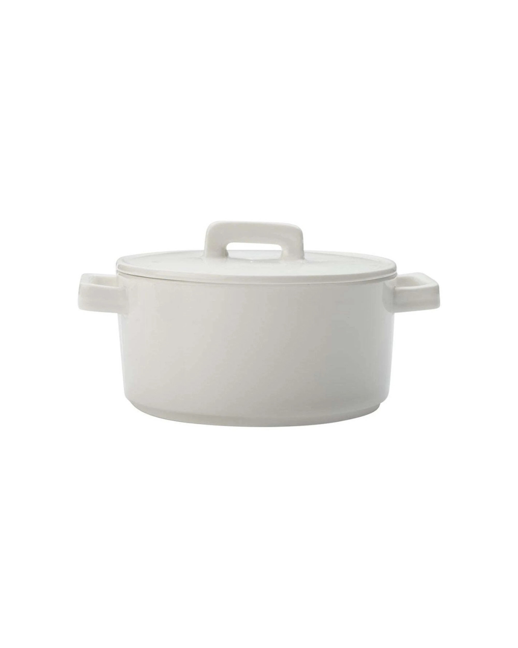 2 Maxwell & Williams 2x Epicurious Porcelain Casserole Round Dish With Lid Set 1.3L 22cm - White, 2 of 3