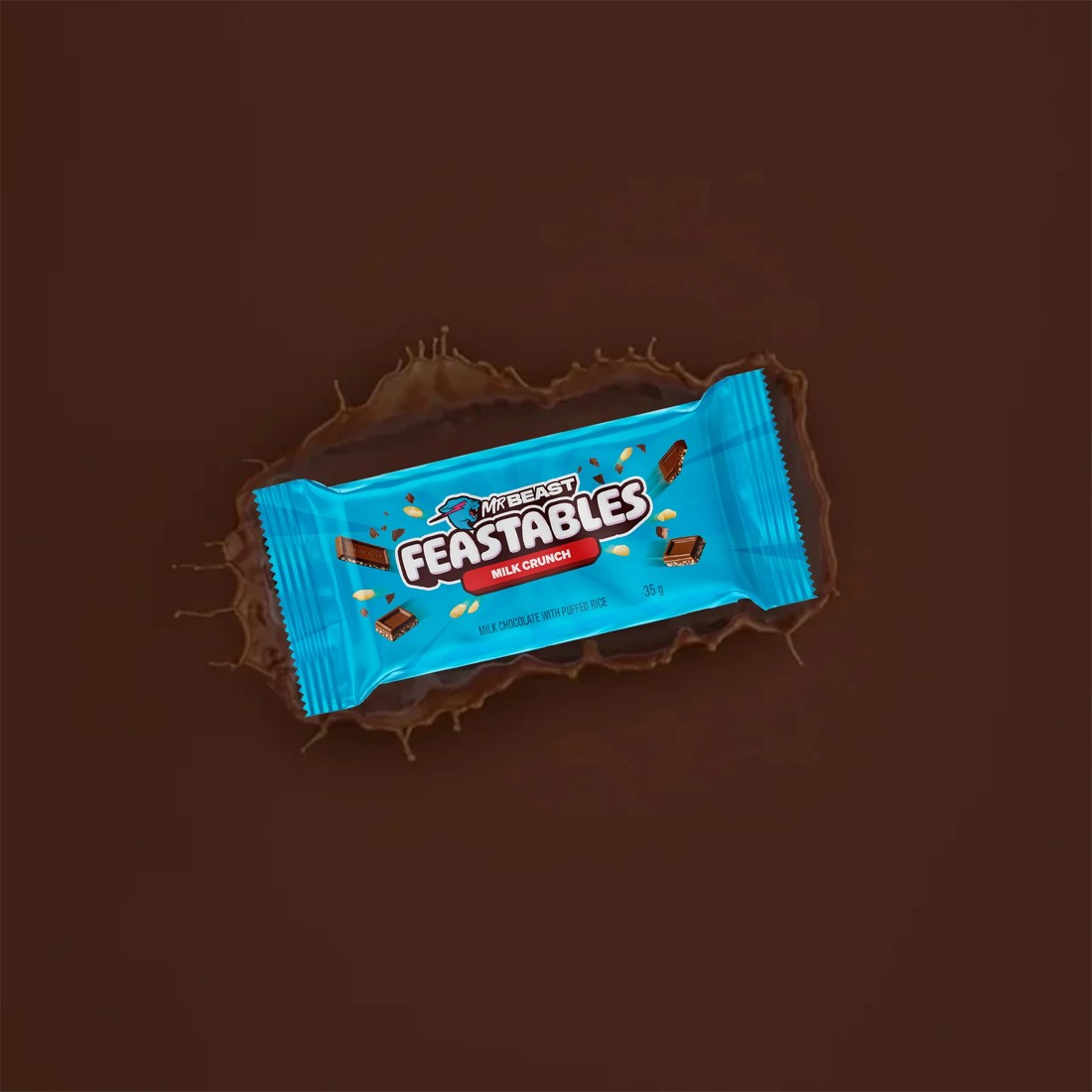 5 MrBeast Feastables Milk Crunch Milk Chocolate Bar 35g, 5 of 6