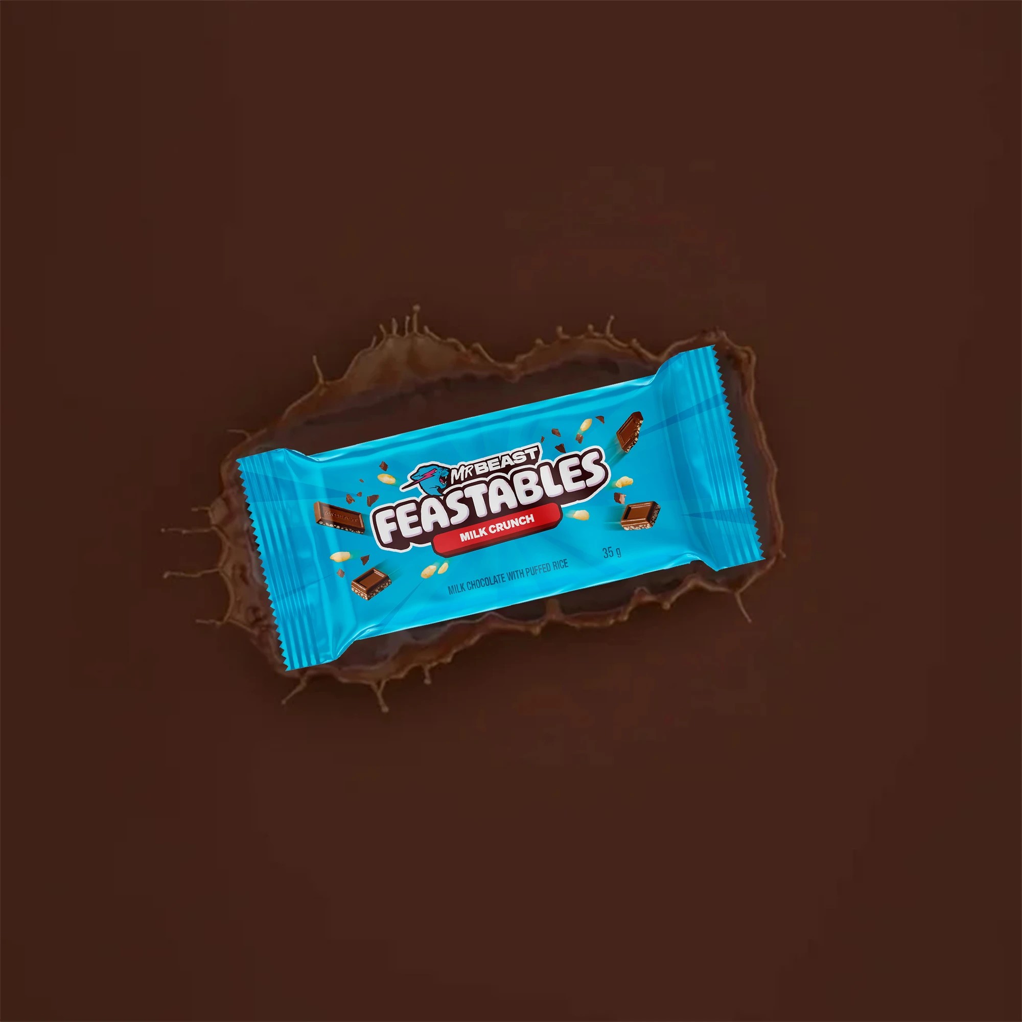 5 MrBeast Feastables Milk Crunch Milk Chocolate Bar 35g, 5 of 6