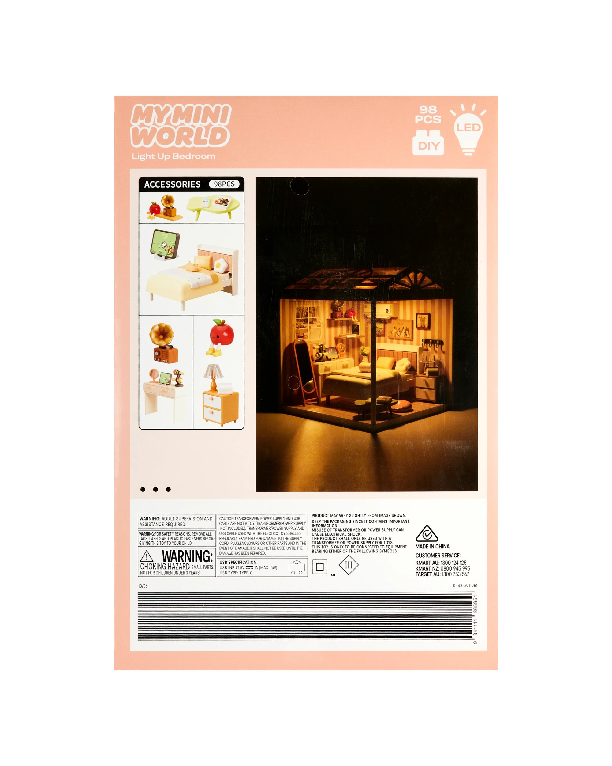 2 98 Piece My Mini World Light Up Bedroom Playset, 2 of 2