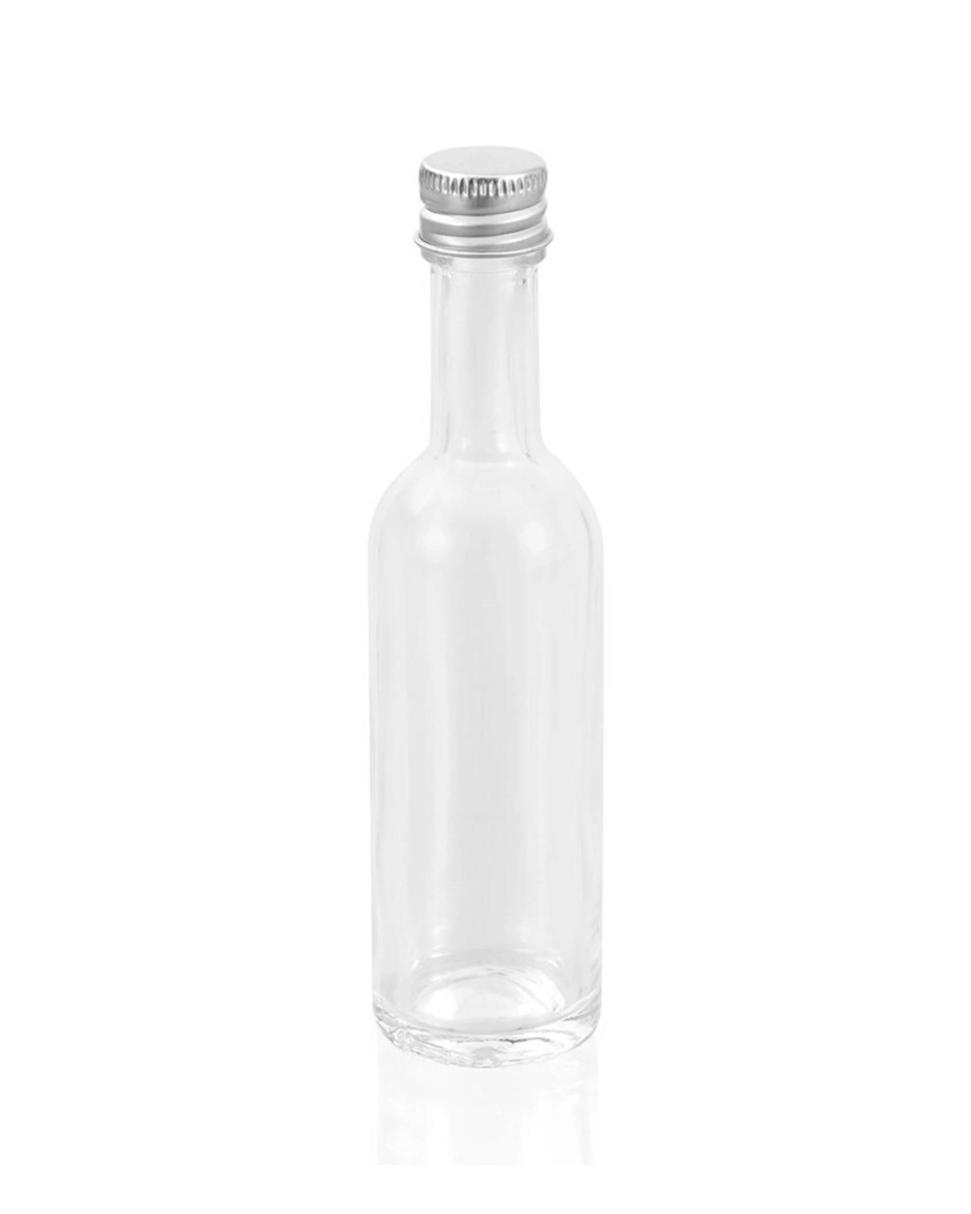 4 5pk Lemon & Lime 60ml Long Neck Mini Bottle Capri Glass W/ Silver Lid Storage
 - Clear, 4 of 4