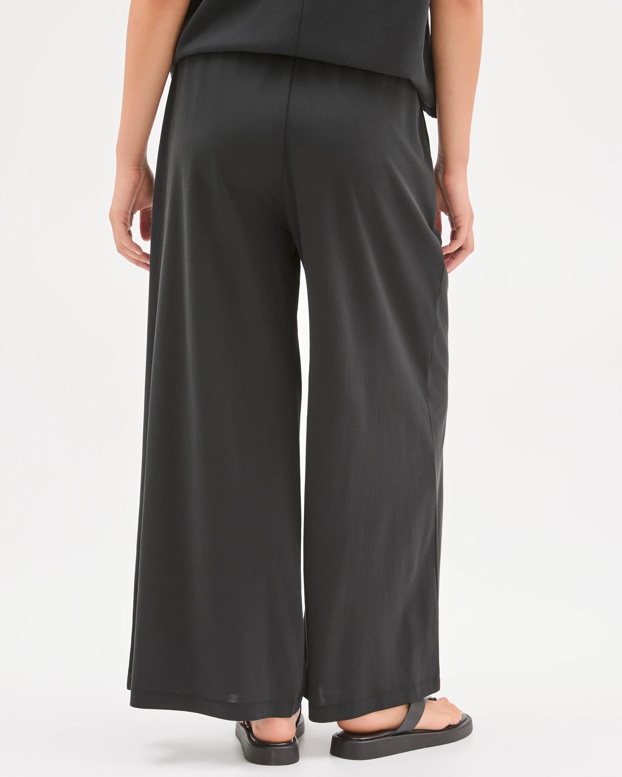 7 Target Woman Relaxed Wide Leg Drape Pants WASHED BLACK, 7 of 7