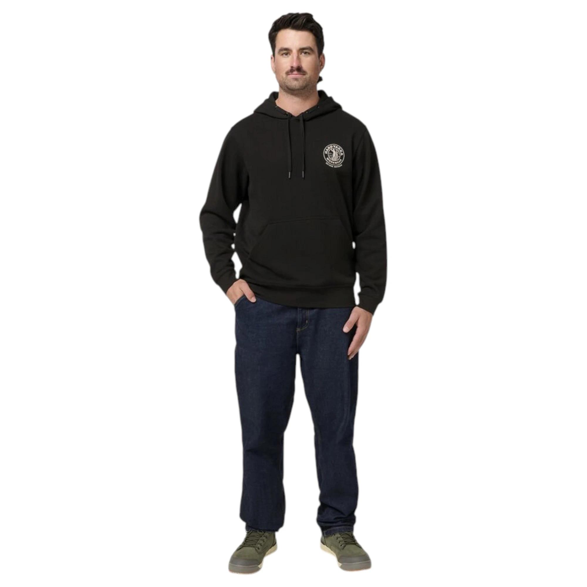 7 Hard Yakka Mens Heritage Hoodie BLACK, 7 of 7