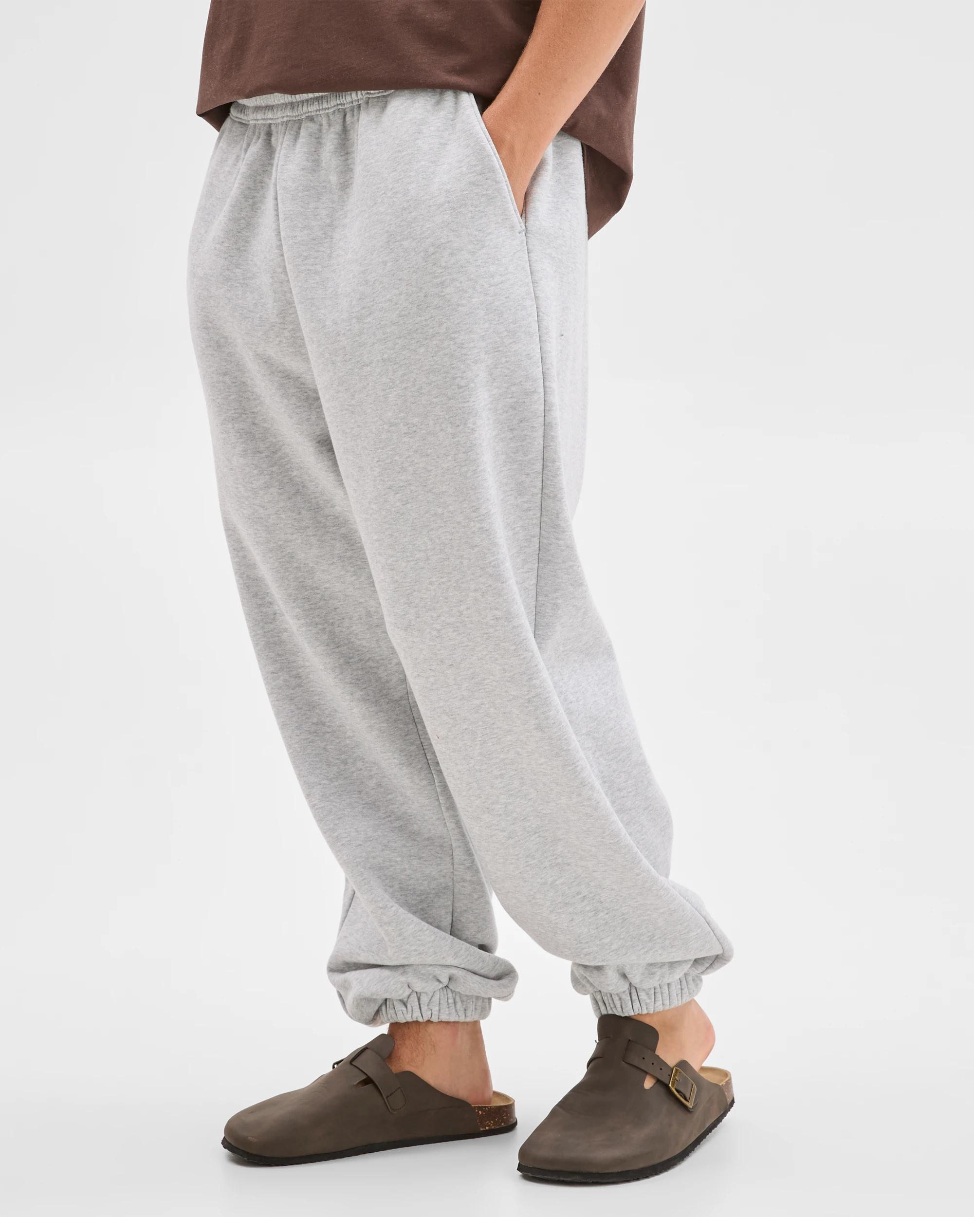 5 Commons Australian Cotton Blend Heavyweight Cuffed Trackpants GREY MARLE, 5 of 7