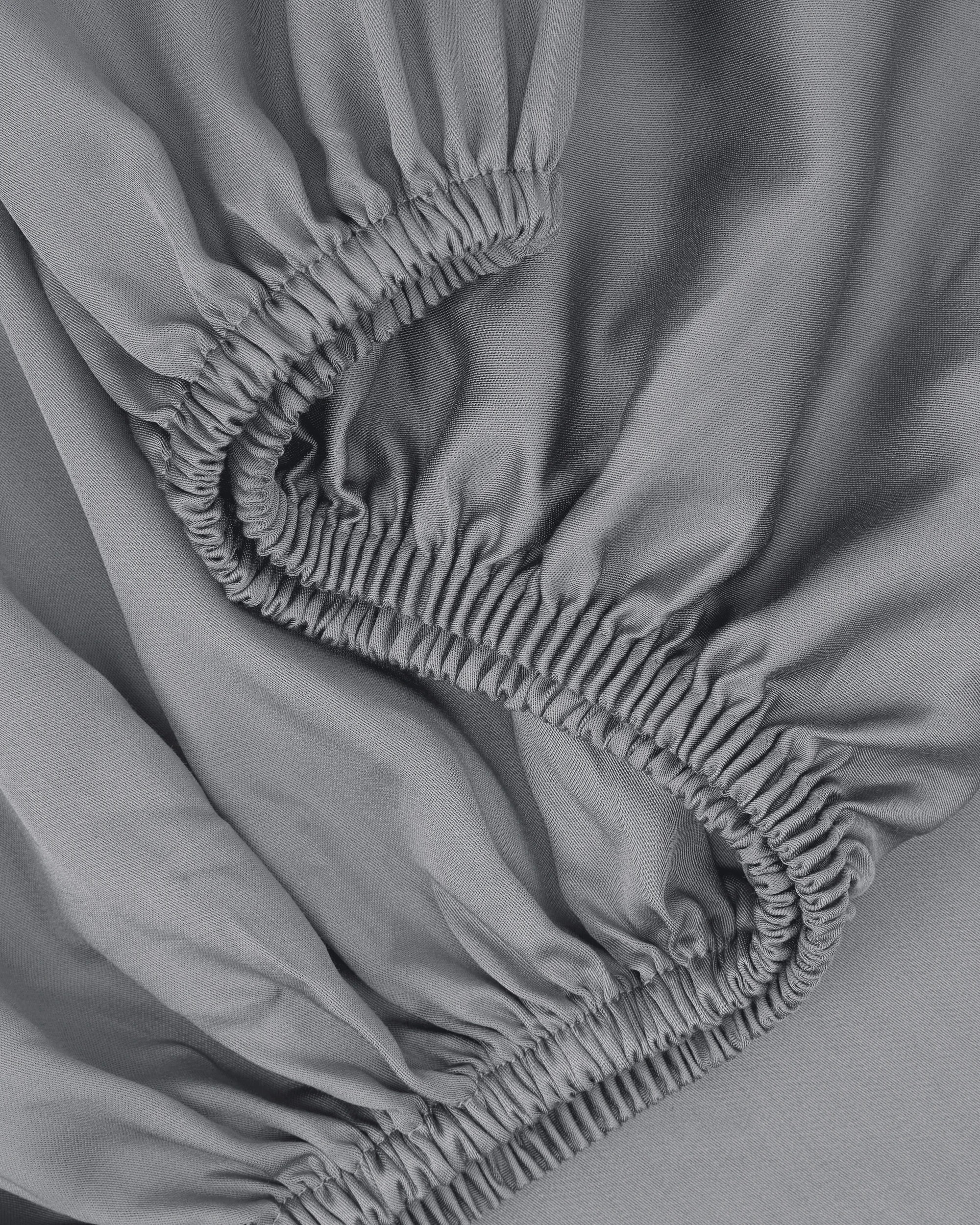 3 375 Thread Count Bamboo Sheet Set - Queen Bed, Grey, 3 of 5