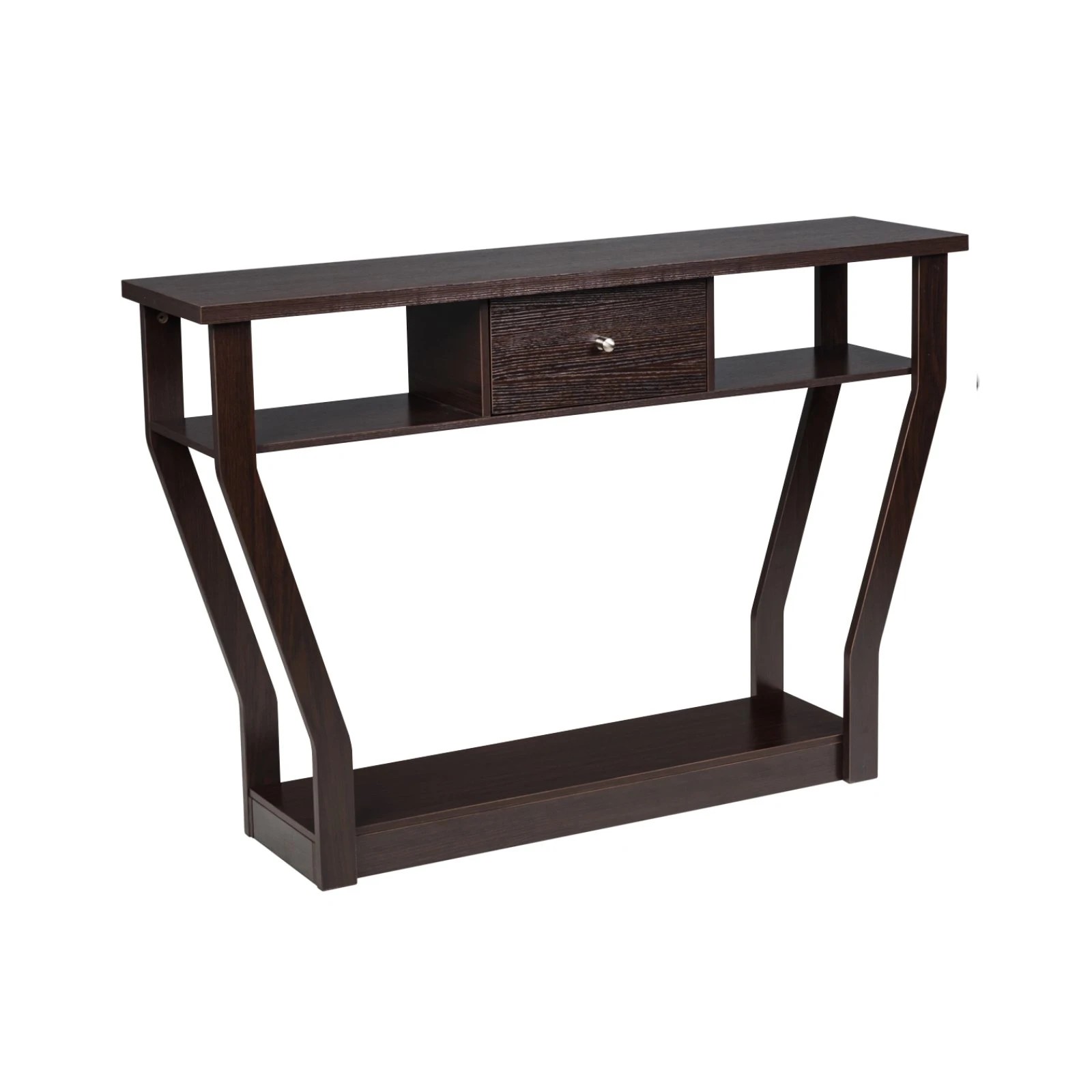 1 Costway Classical Console Table w/Drawer Hallway Table - Brown, 1 of 10