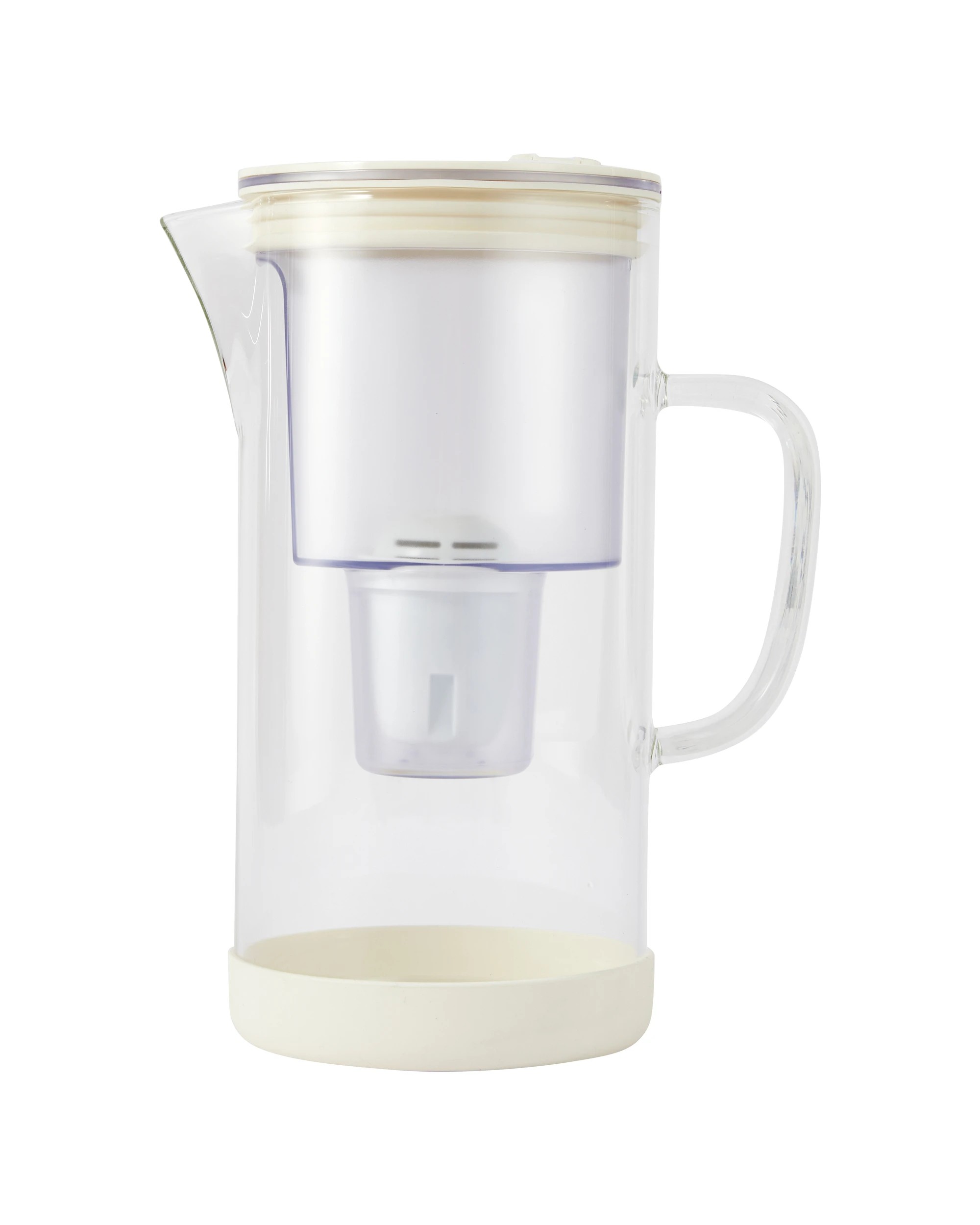 1 2.4L Glass Water Jug with Filter, 1 of 6