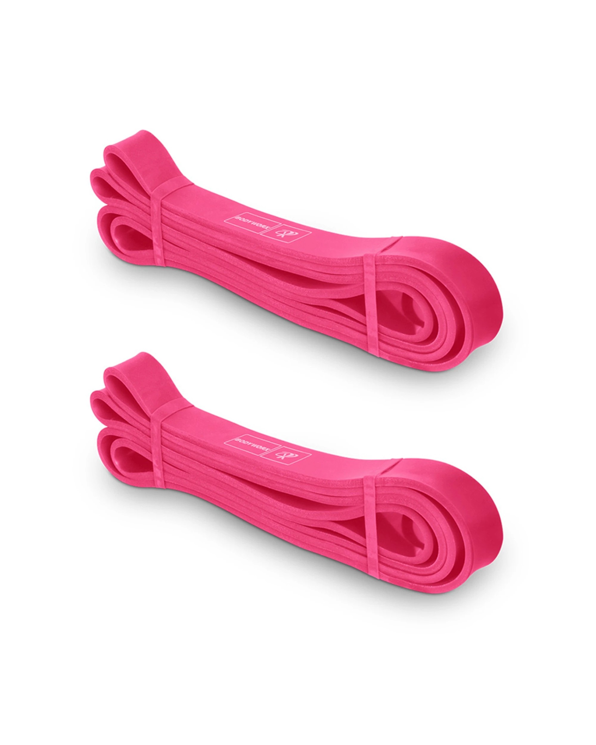 1 Bodyworx Strength Band 2 Pack Extra Extra Light 22mm Resistance 15-65lb 7-29kg - Pink, 1 of 2