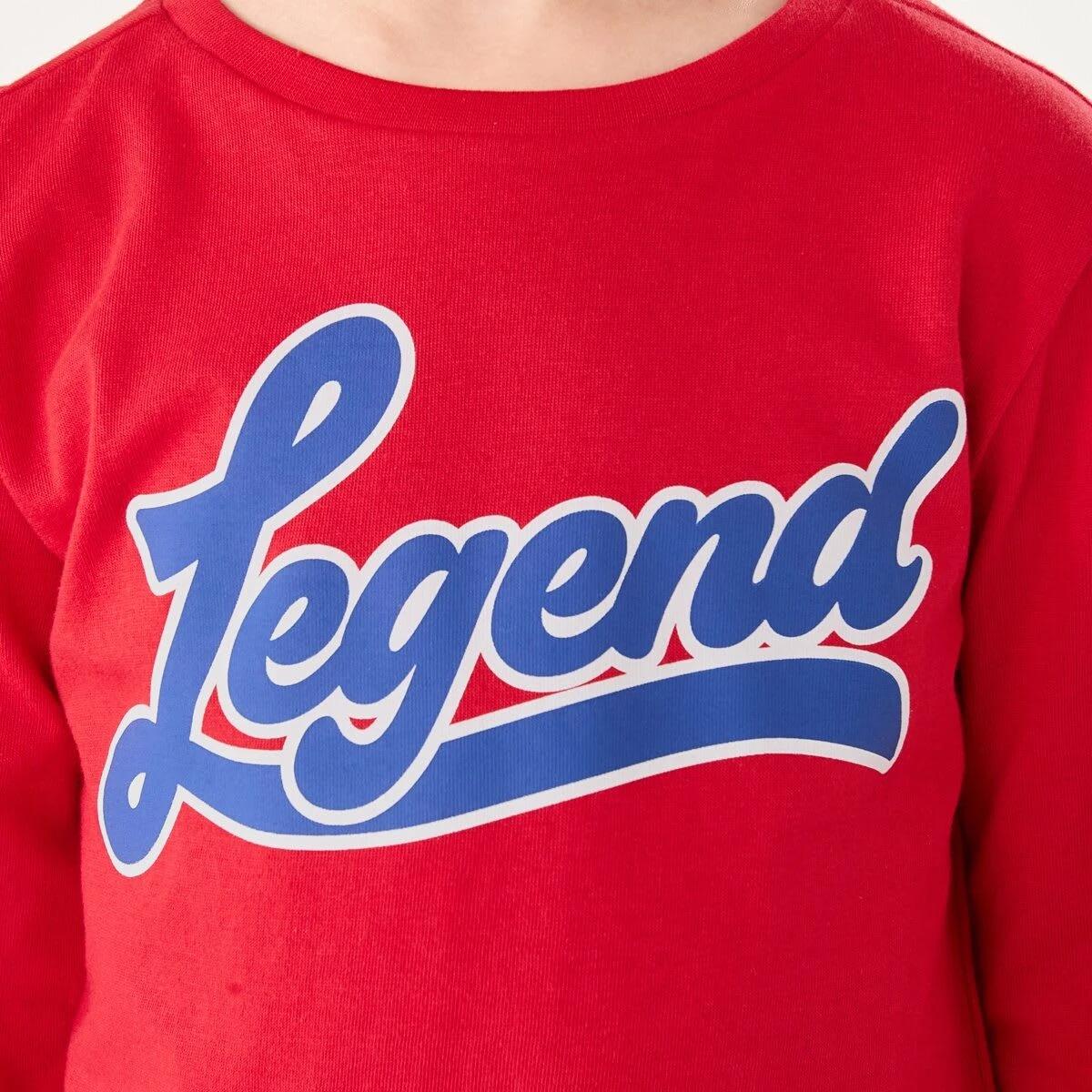 4 Long Sleeve Print T-shirt Red Legend, 4 of 8