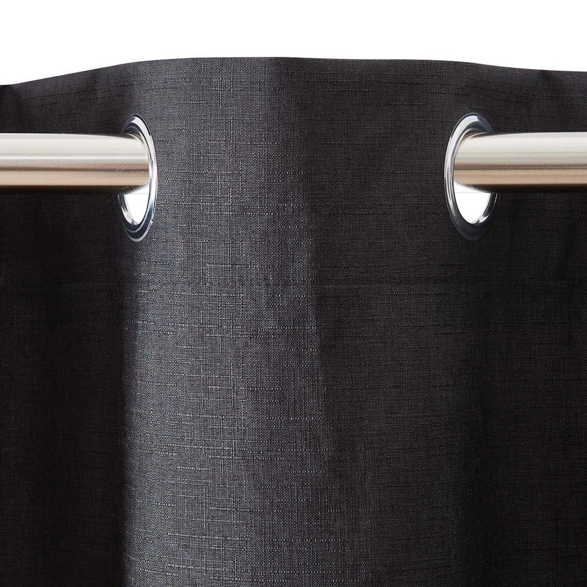 3 Monaco Wide Width Block Out Curtain - Black - 240cm x 213cm, 3 of 6