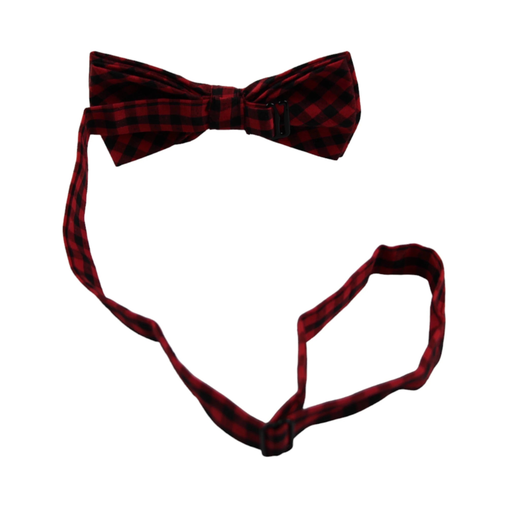 5 Zasel Mens Red & Black Checkered Patterned Bow Tie - Multi, 5 of 6