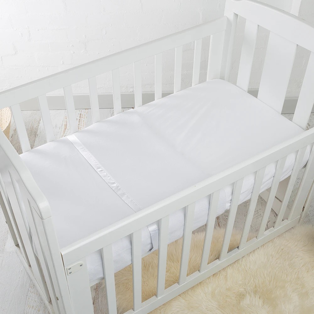 2 Sweet Dreams Cot Cotton Fleece Blanket White, 2 of 2