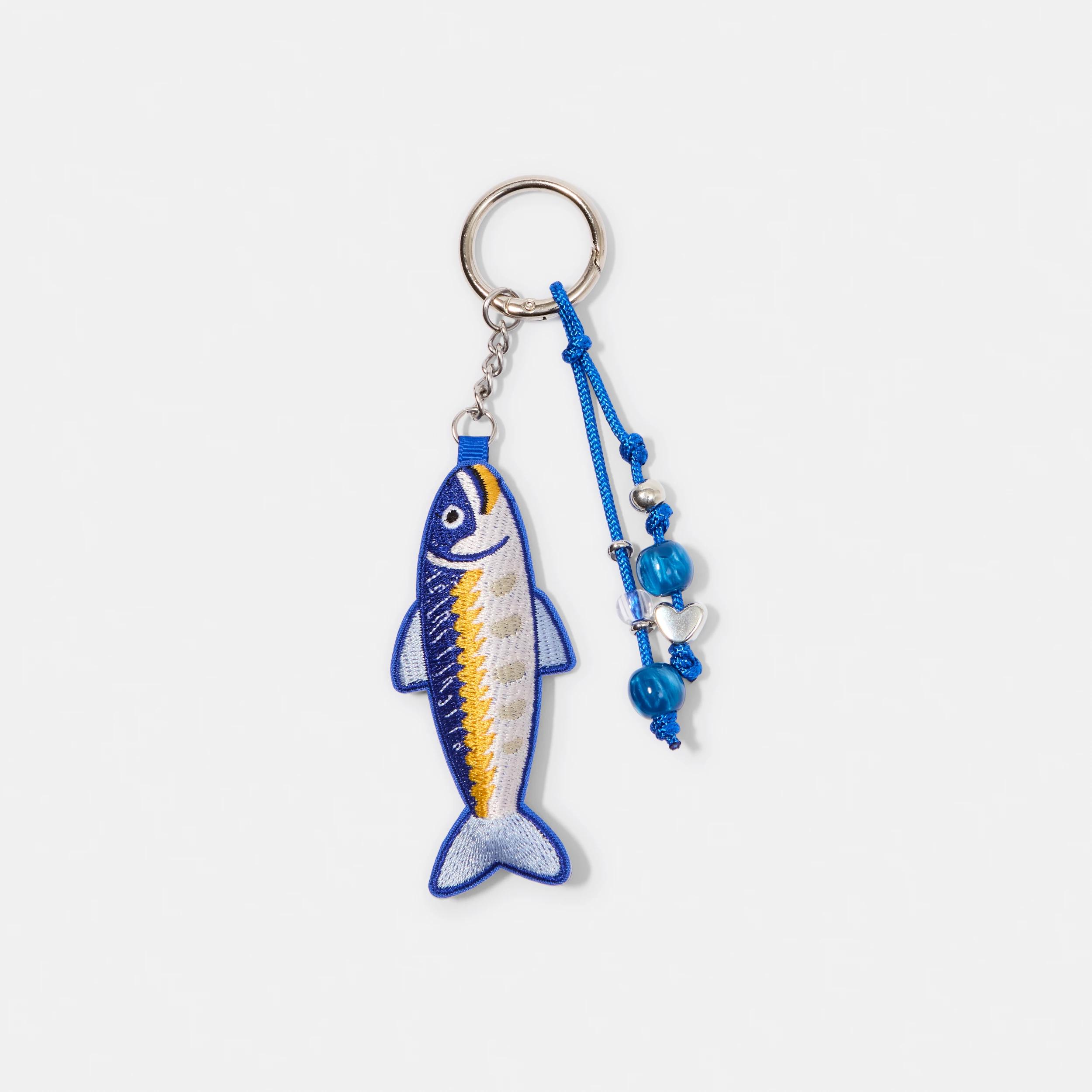 1 Sardine Charm Keyring - Blue Blue, 1 of 3