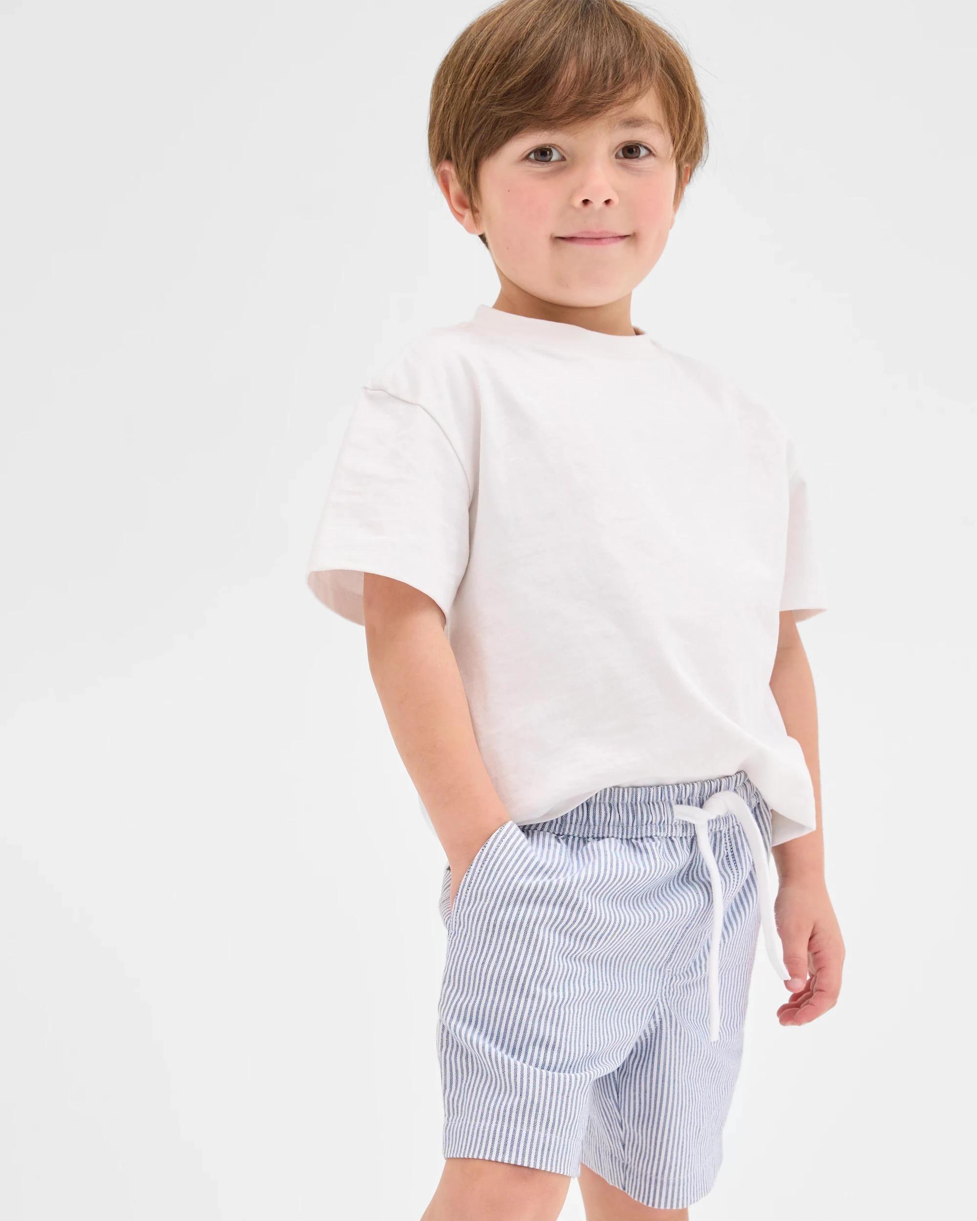 4 Target Textured Stripe Shorts BLUE, 4 of 7