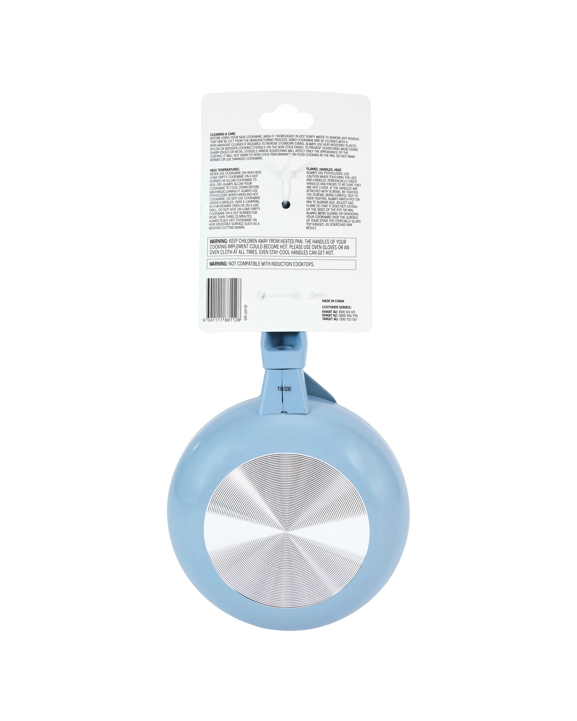 10 14cm Mini Fry Pan with Egg Flip - Blue, 10 of 10