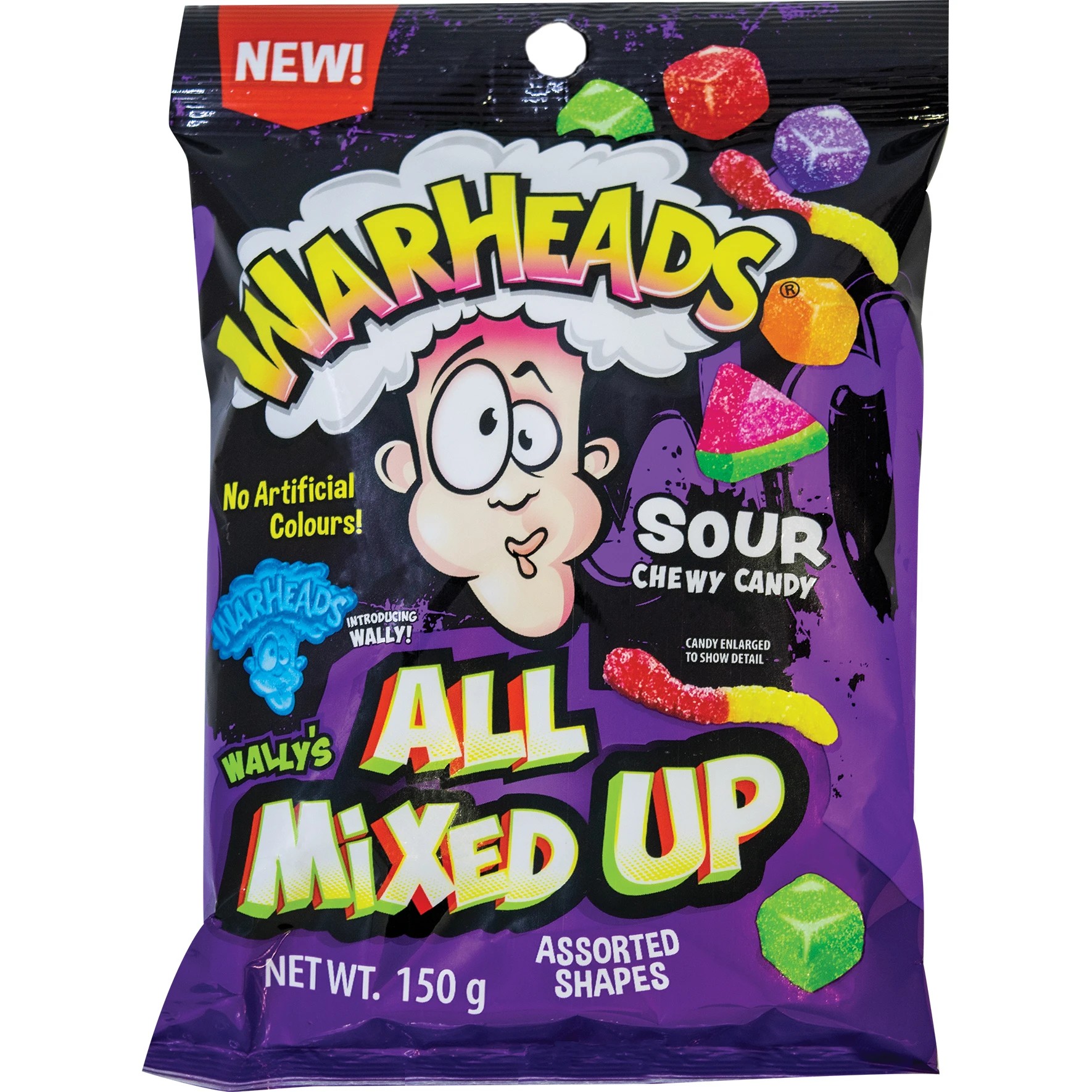 1 New! Warheads All Mixed Up Sour Chewy Candy 150g, 1 of 2