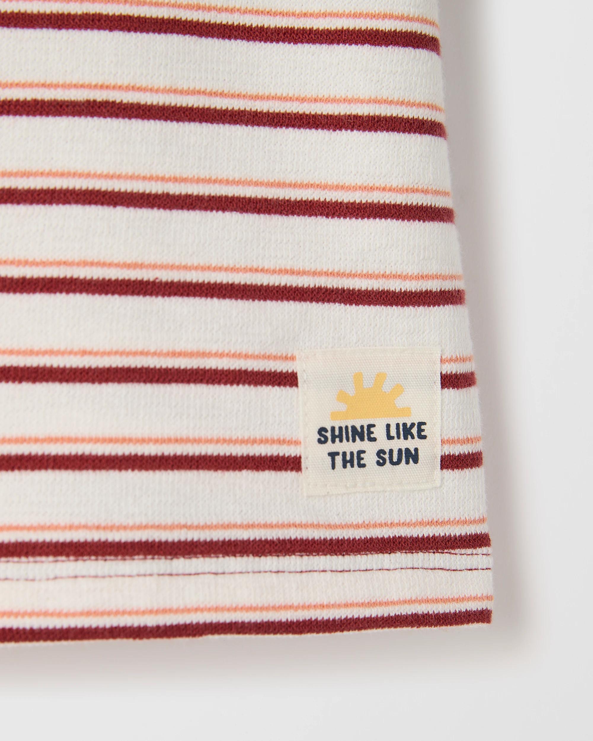2 Target Baby Organic Cotton Striped Crepe Jersey T-Shirt RED STRIPE, 2 of 2