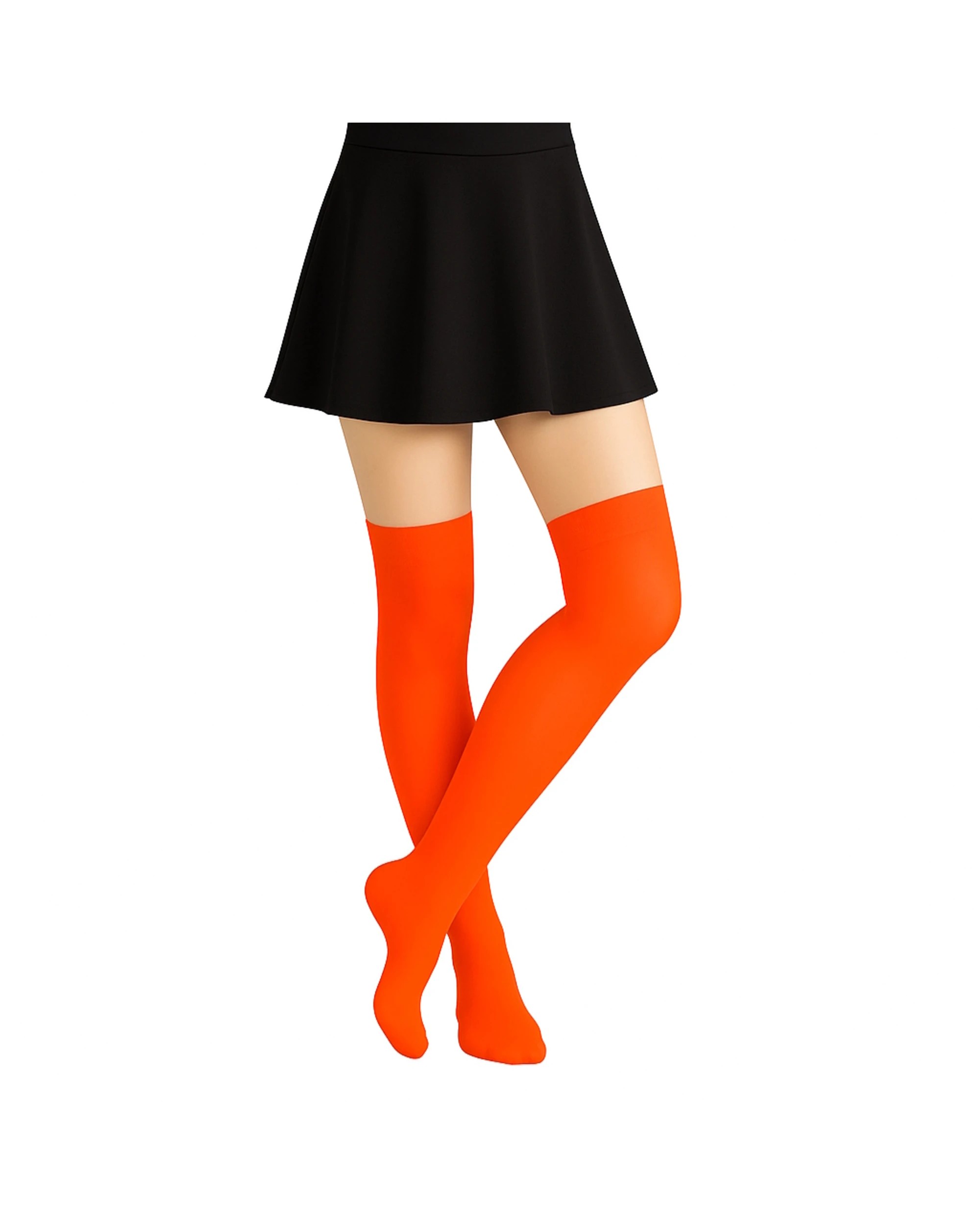 1 Partyrama Over The Knee Stockings 1 Pair - One Size - Orange, 1 of 1