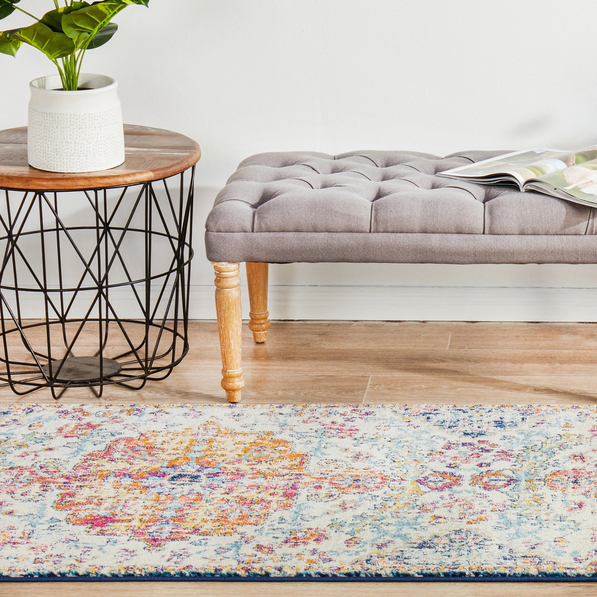 4 Common Ground Rugs Encore 254 500x80cm - Extra Large Runner Rug - White, 4 of 9