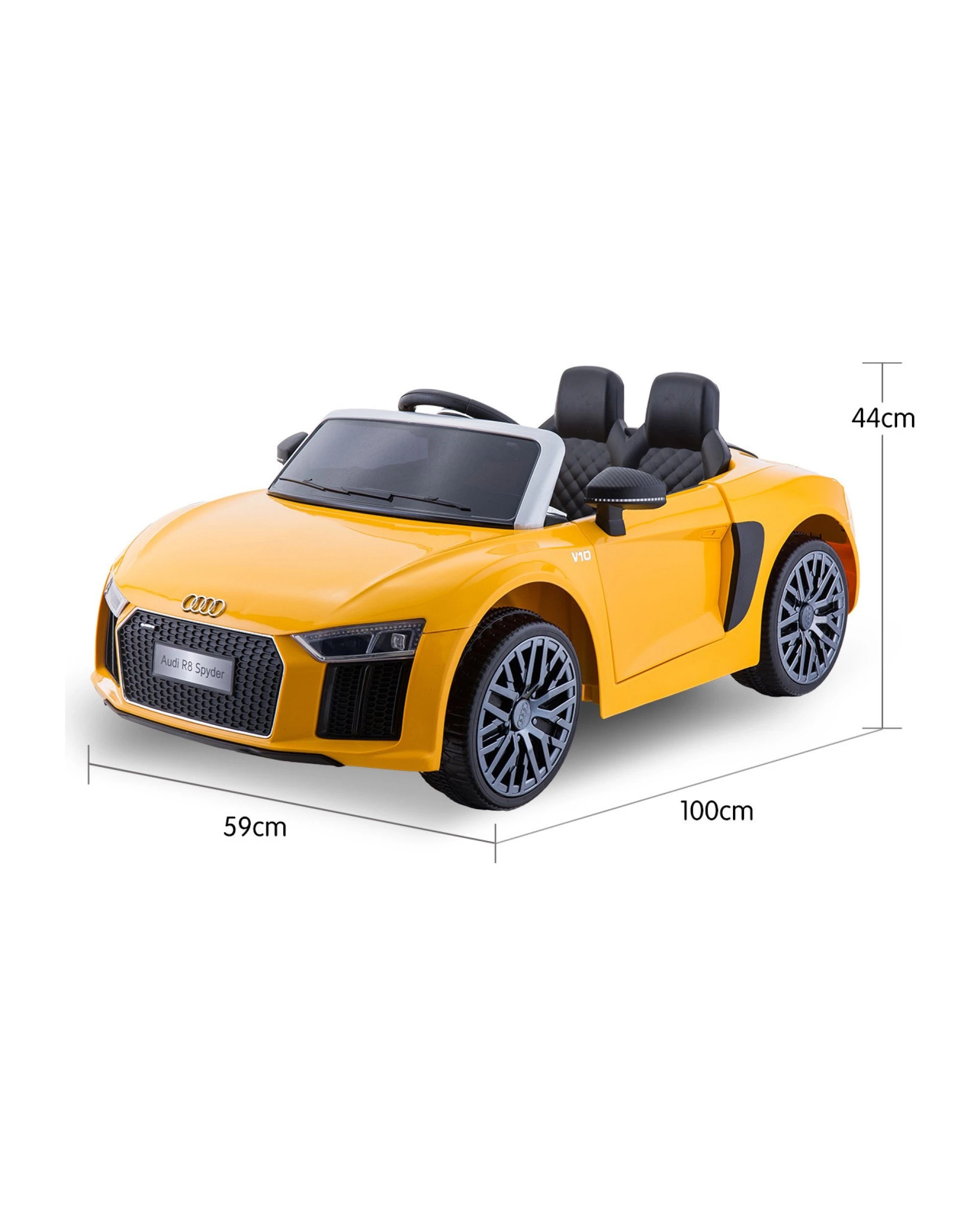 2 Kahuna R8 Spyder Audi Licensed Kids Electric Ride On Car Yellow, 2 of 9