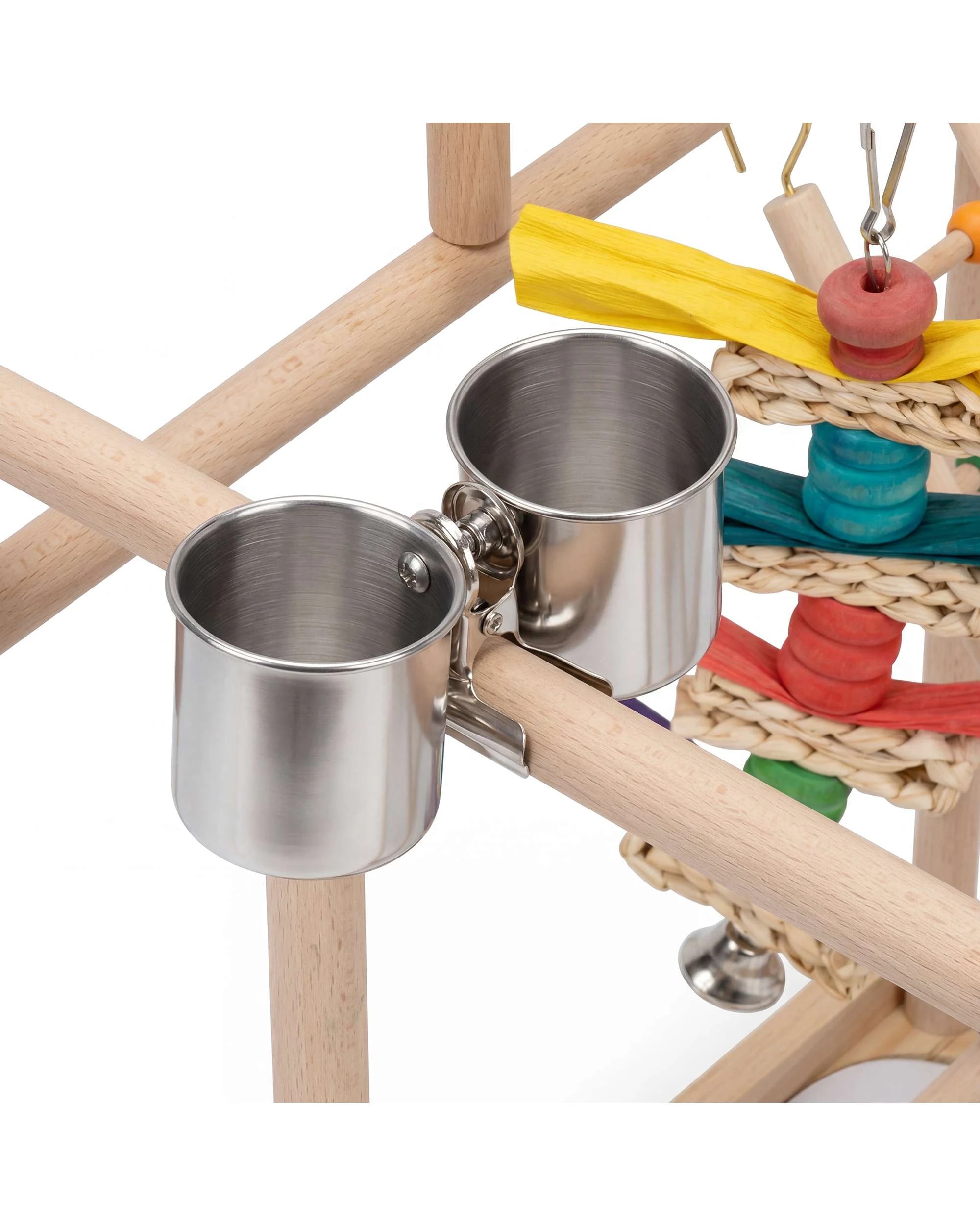 6 Advwin Bird Playground Natural Wood Parrot Playstand, 6 of 10