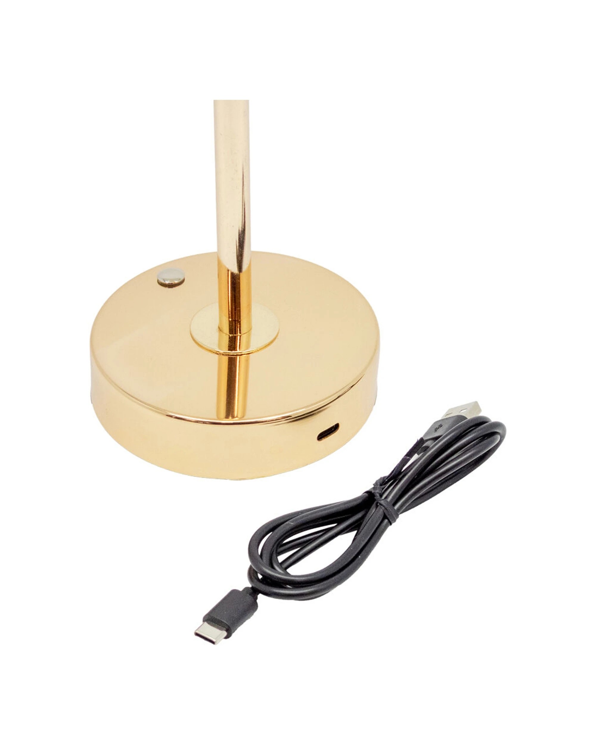 5 Boyle Rechargeable LED Table Lamp Acrylic Flute Shade Adjustable Lighting - Gold, 5 of 8