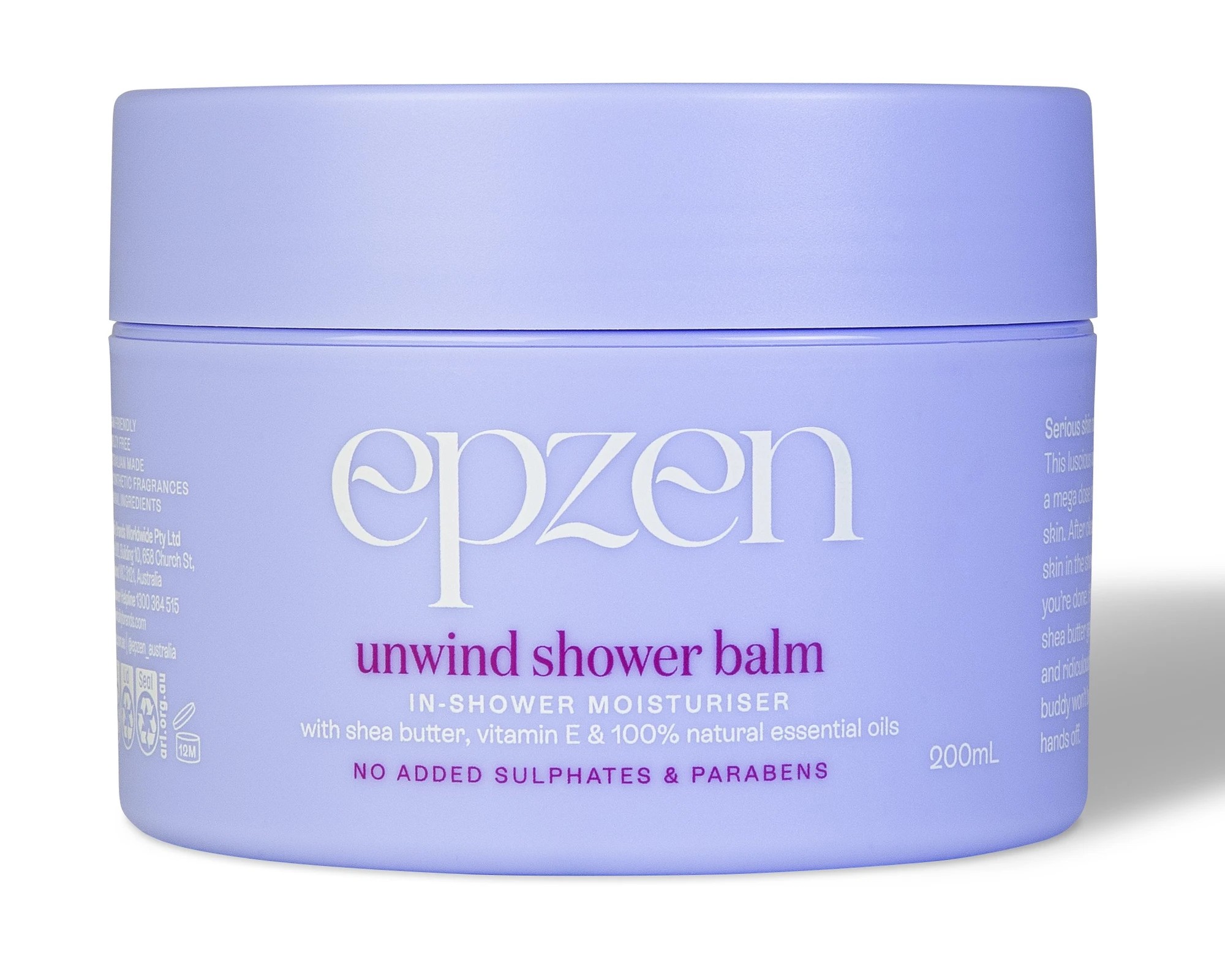 1 Epzen Unwind Shower Balm 200ml - Shea Butter, Vitamin E and Natural Essential Oils, 1 of 4