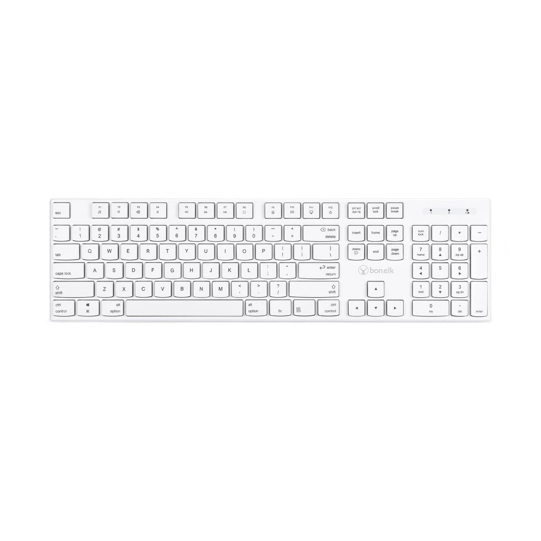 3 Bonelk KM-314 Slim Wireless Keyboard & Mouse Bundle White, 3 of 5